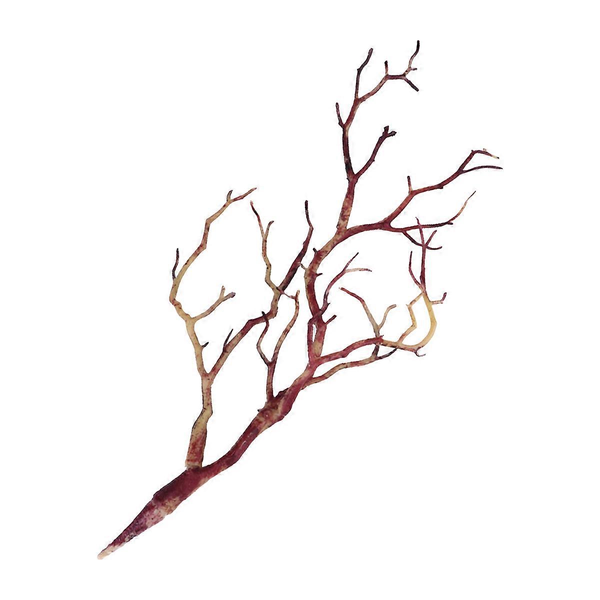 Artificial Antler Branches Diy Accessory Home Decoration Fish Tank Ornament 32*20cm Brown 1Set
