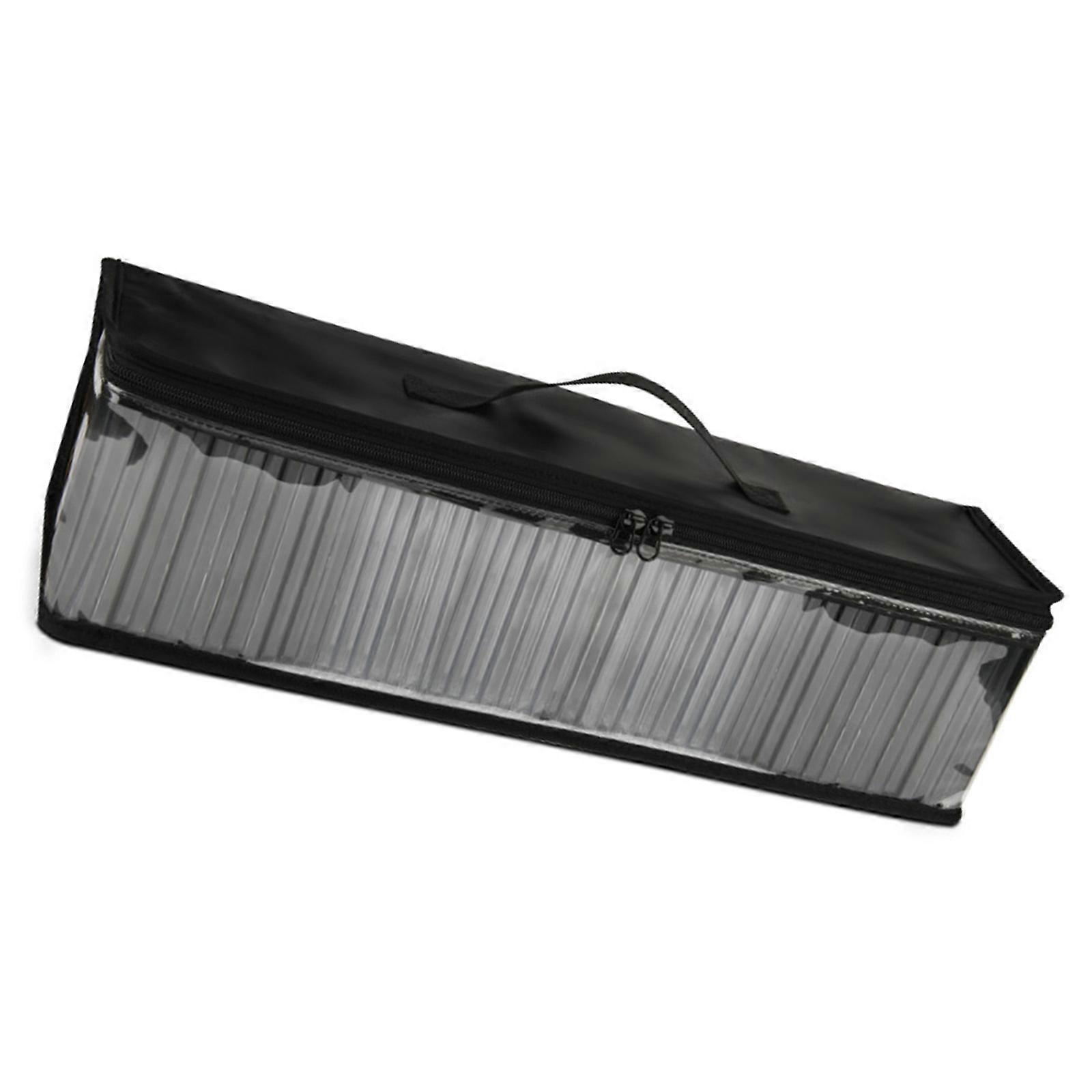 Disc Storage Bag PVC Disc Storage Container Easy View,Zippers Up Case Handle Disc Storage Bag for Media Organization Multicolor