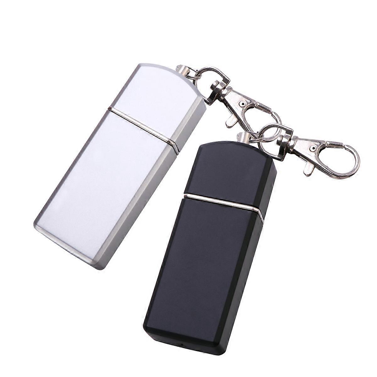 Portable Ashtray with Key Ring for Outdoor Use Alloy Material Assorted Color Easy to Carry and Clean 2 PCS