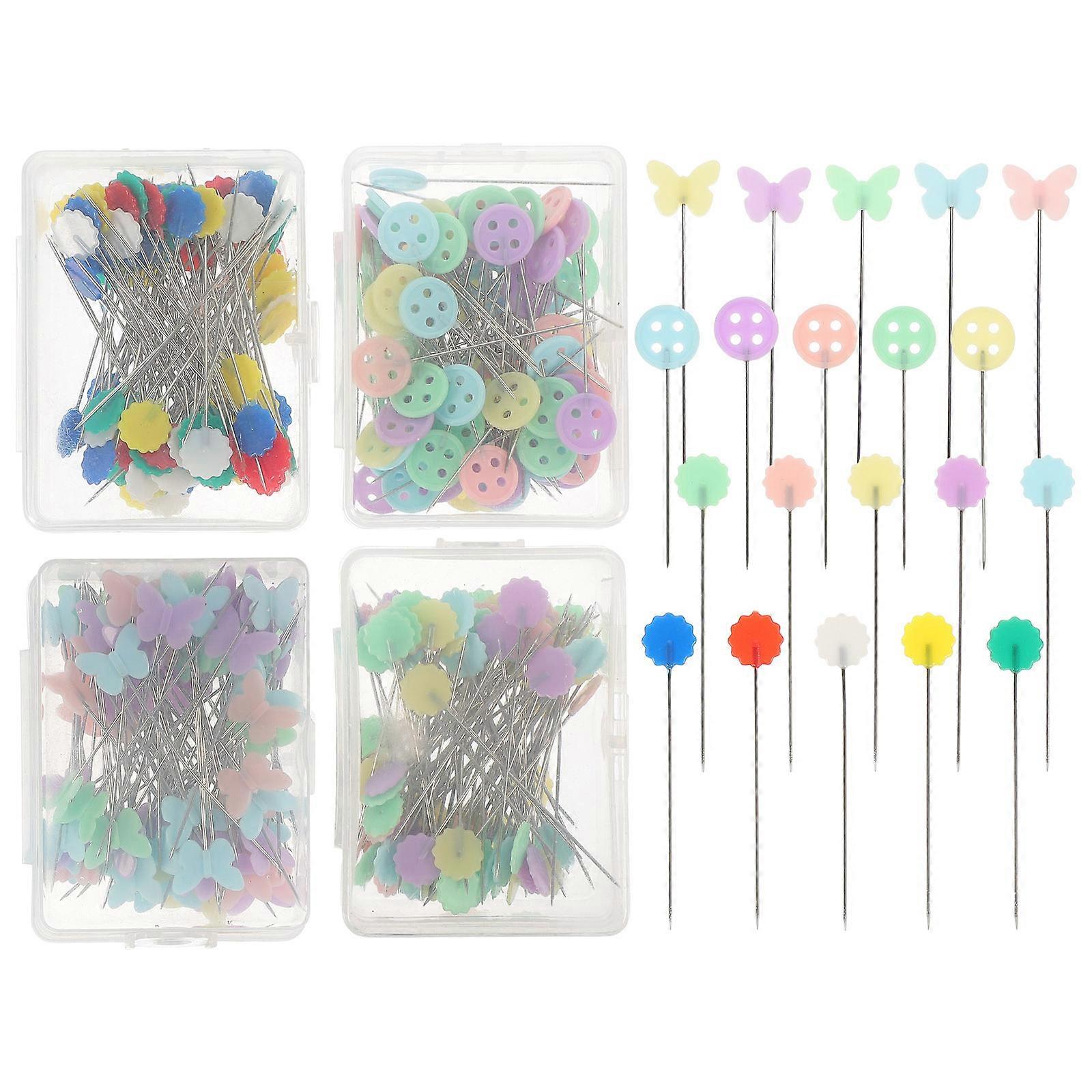 Creative Straight Pins Flat Head Sewing Needles for Quilting 400Pcs Pack