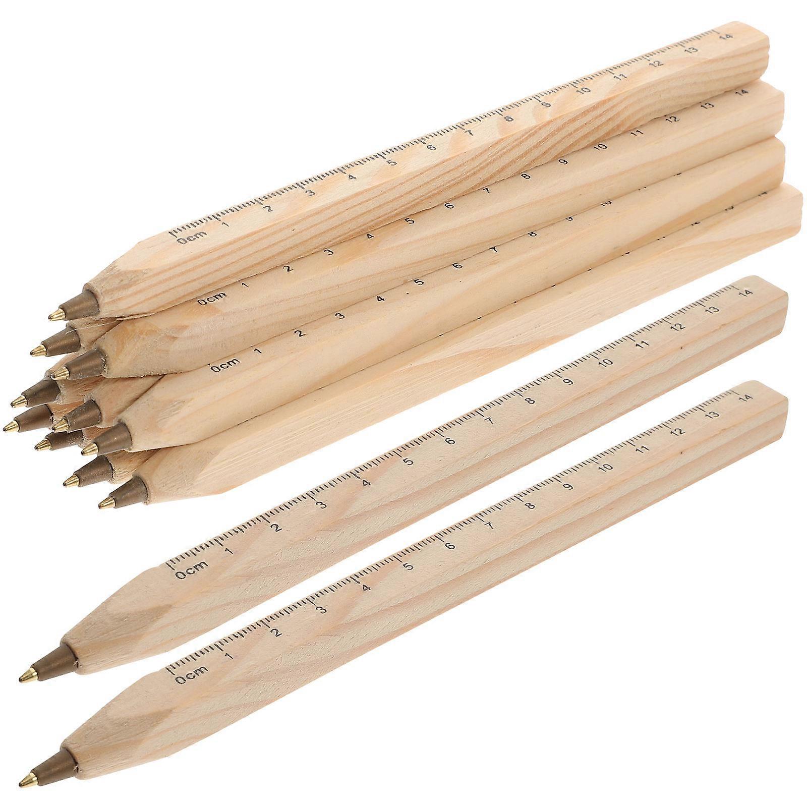 Ball Point Ink Pen Industrial Carpenter Pens Wood Material Woodworking Tasks 18X1.4CM Measuring 12Pack