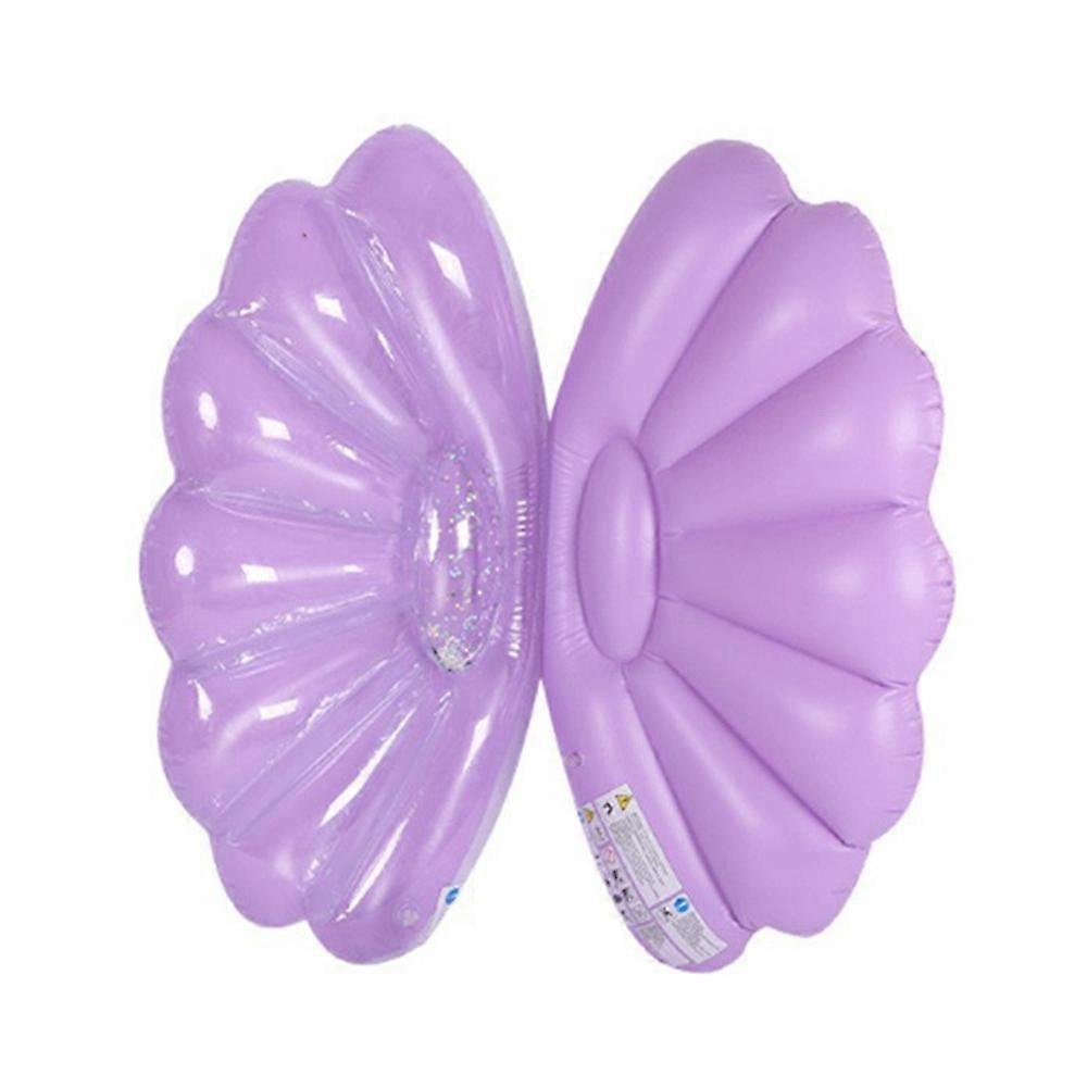 TKdaddy 130 x 70cm Pearl Shell Inflatable Pool Float for Beach Lake Party Portable PVC Floating Lounger, Purple