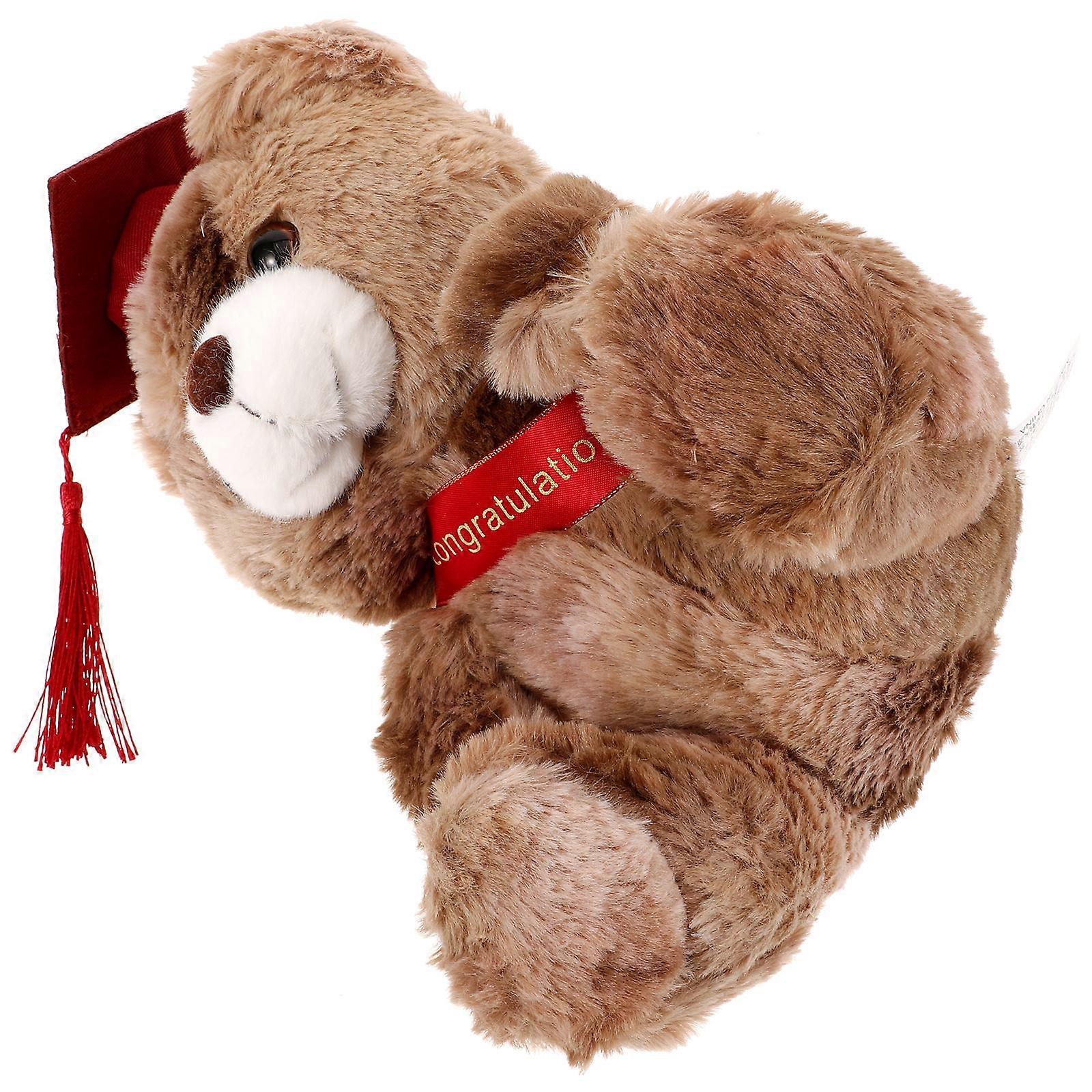 Graduation Bear Stuffed Plush Keepsake Doll Cute & Delicate Celebration Decoration for Family & Friends