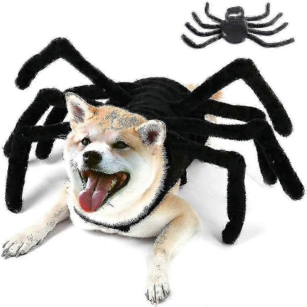 Halloween Adjustable Dog Cat Spider Costume Realistic Plush Spider