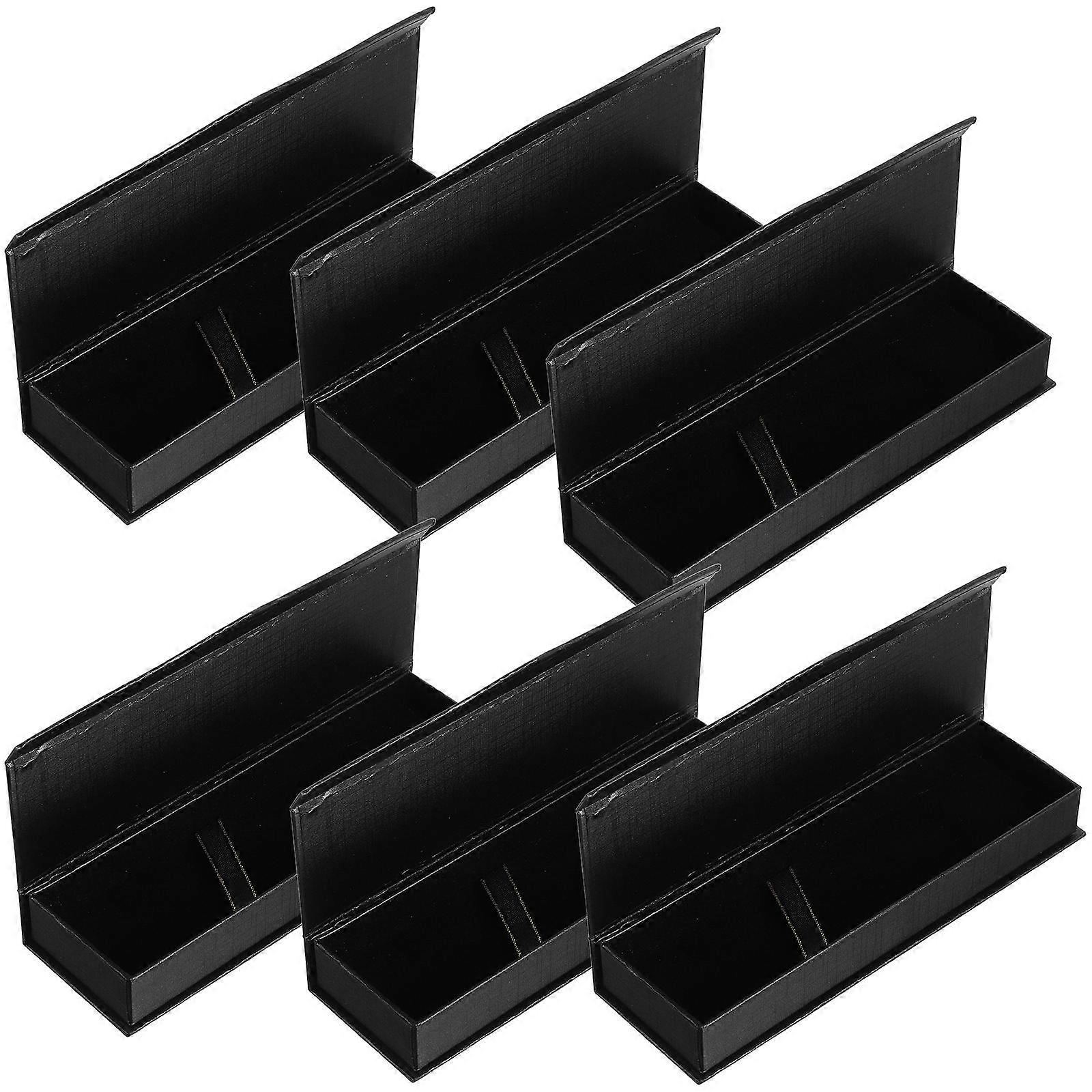 Fashion Gift Box for Friends Made of Paper Easy to Open and Close with Storage Case Black 6Pcs