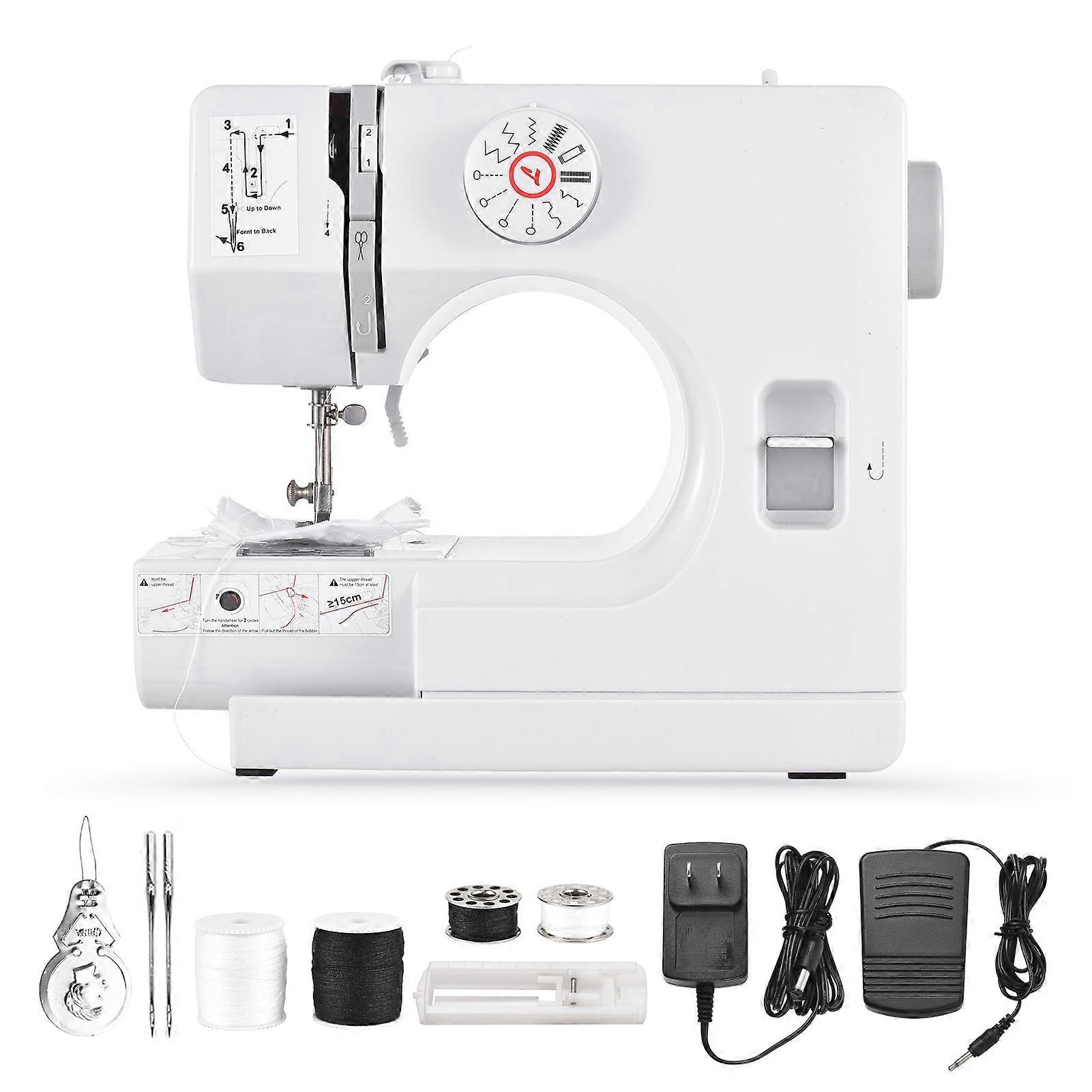 Swiitol Portable Sewing Machines with 12 Built-in Stitch Patterns Light Adjustable Speed Household Mini Sewing Machine for Beginners