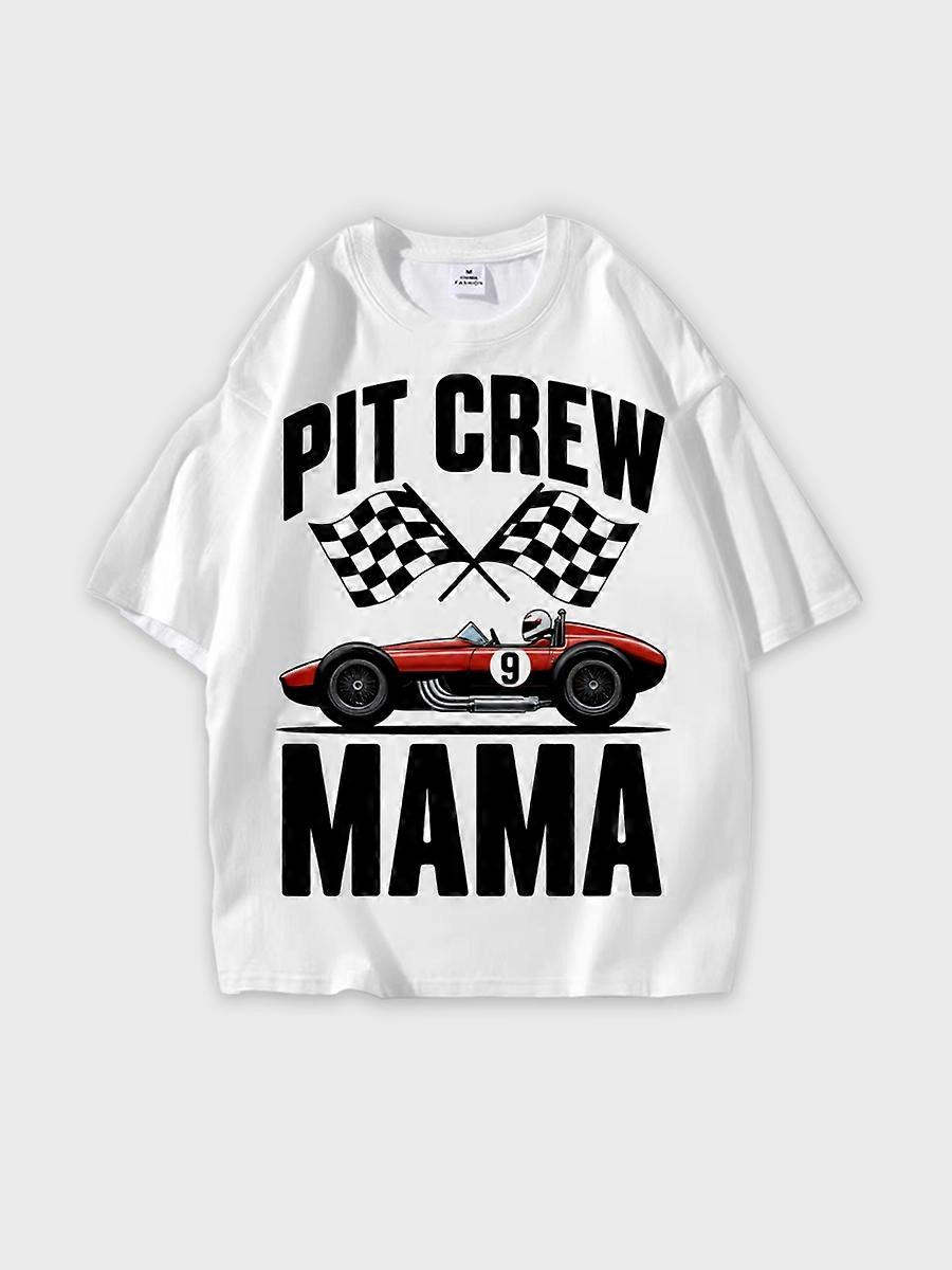 T-shirt round neck Pattern loose short sleeve N50