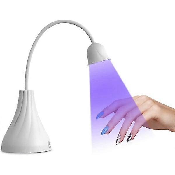 lampe à ongles uv led, mini lotus mains libres lumière sèche-ongles rotatif séchage rapide