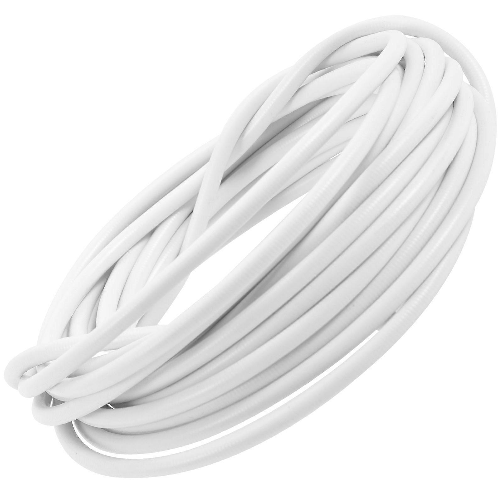 White Curtain Hanging Wire Cable Kit for Bed with Flexible Plastic and Stainless Steel Track System