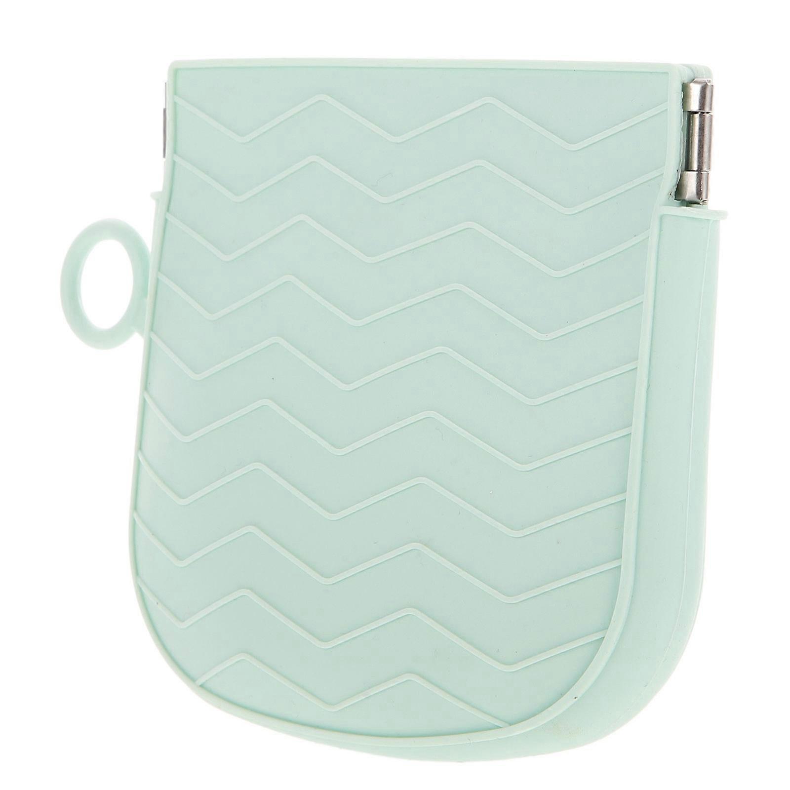 Portable Denture Case in Skyblue Silicone Material for Storing Retainers and Mouth Guards 3.5 x 2.8 x 1.2 inches