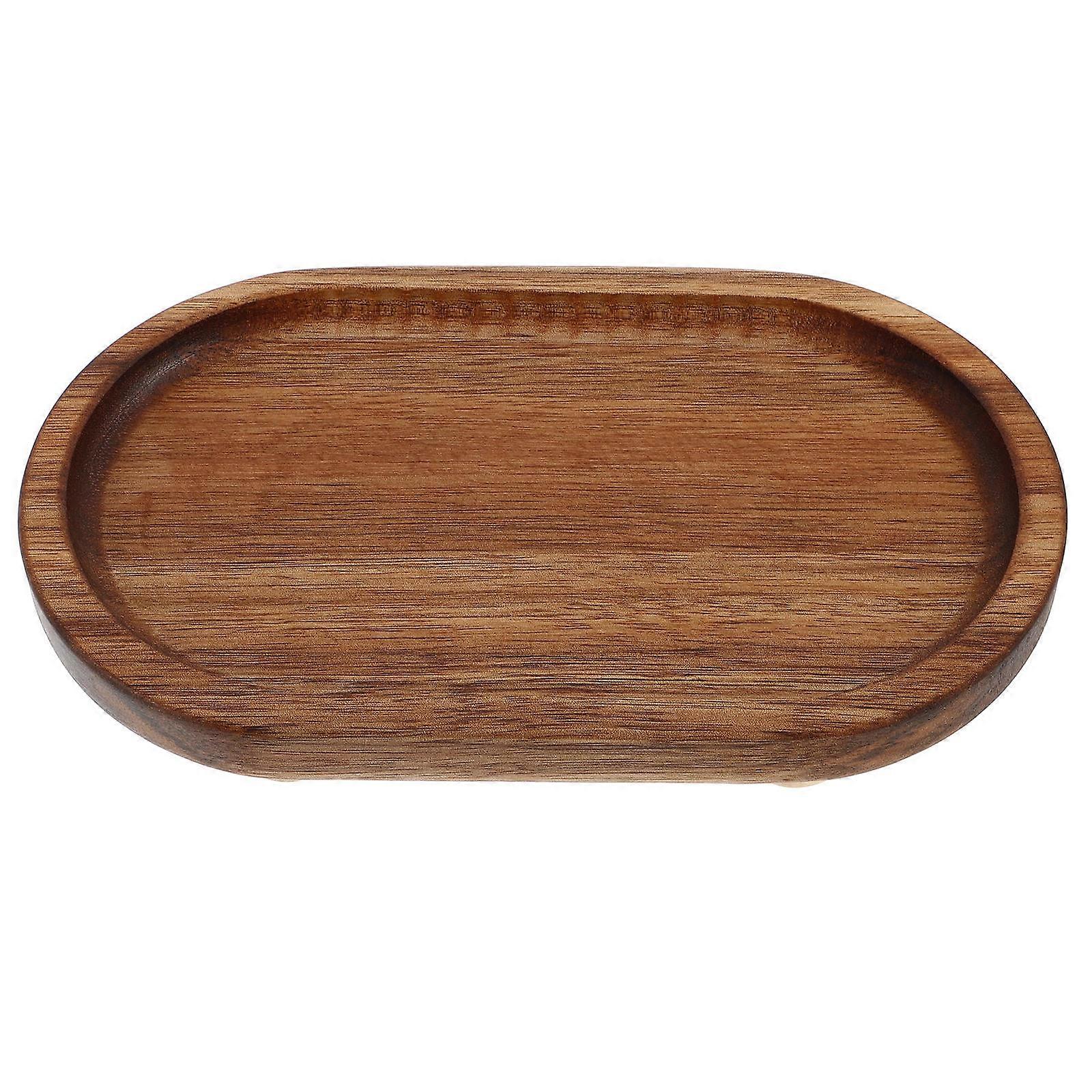 Rustic Wooden Tray Table Wood Riser for Kitchen Counter Entryway Home Decorations