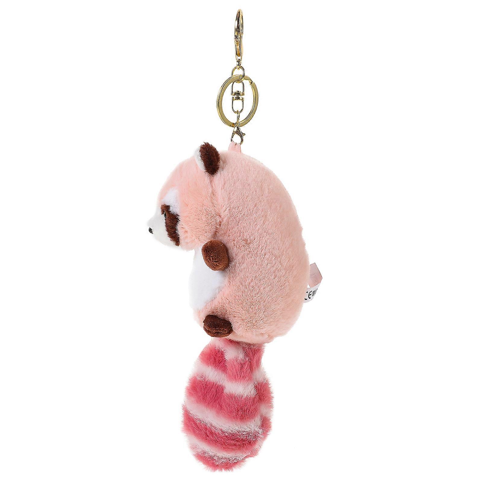 Stuffed Raccoon Keychain Bag Pendant Phone Hanging Accessory 2pcs