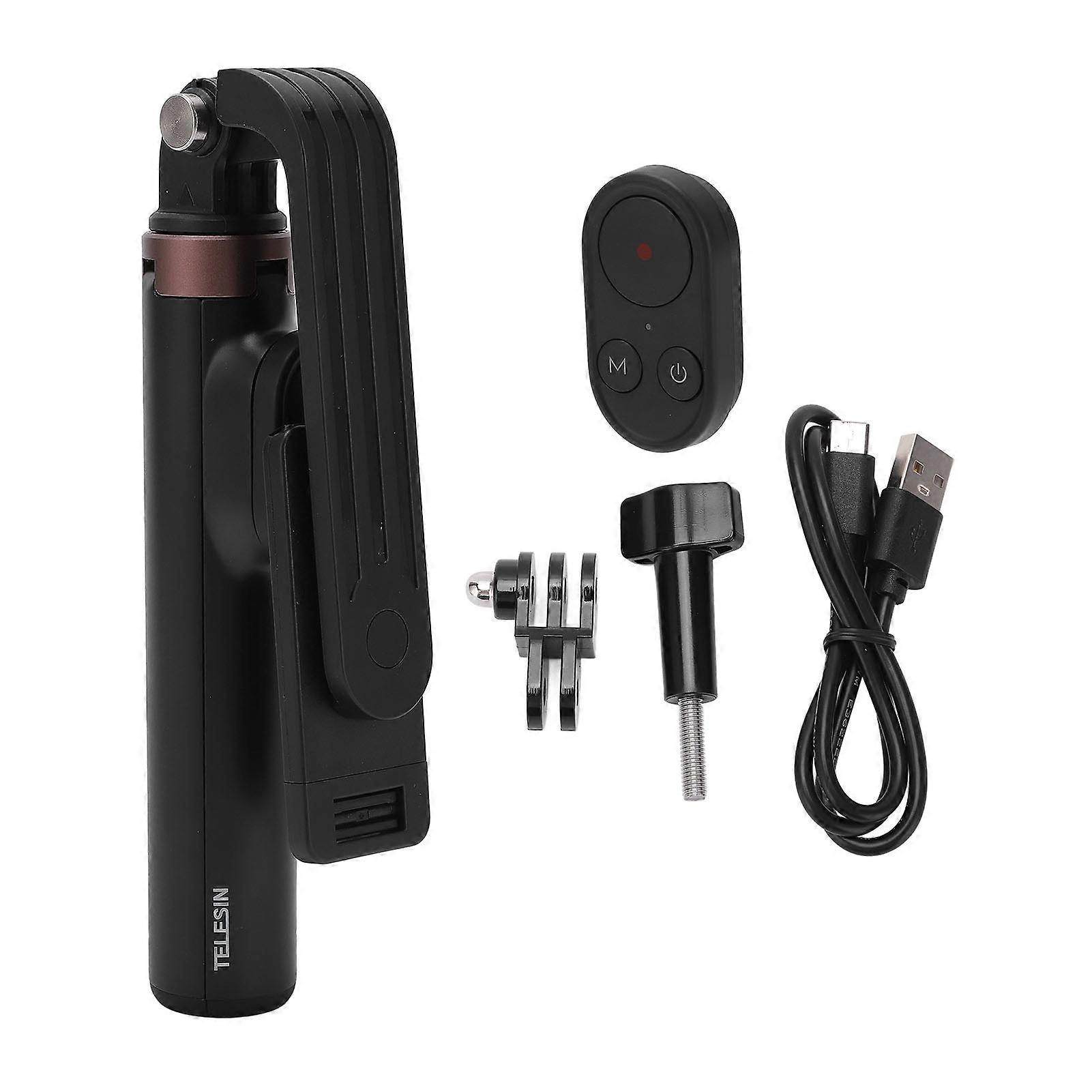 TELESIN Telescopic Tripod Selfie Stick with Remote Control for IOS Mobile Phone Sports Camera Selfie Tripod