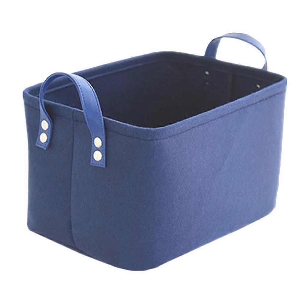 Felt Storage Container 1Set Kitchen Organization Blue Rectangular Stylish Storage