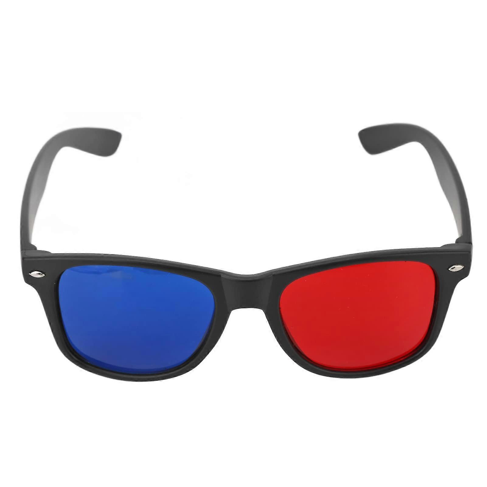 3D Glasses Red Blue Anaglyph Plastic Frame Resin Lens Lightweight Easy Wearing For Movies And Games