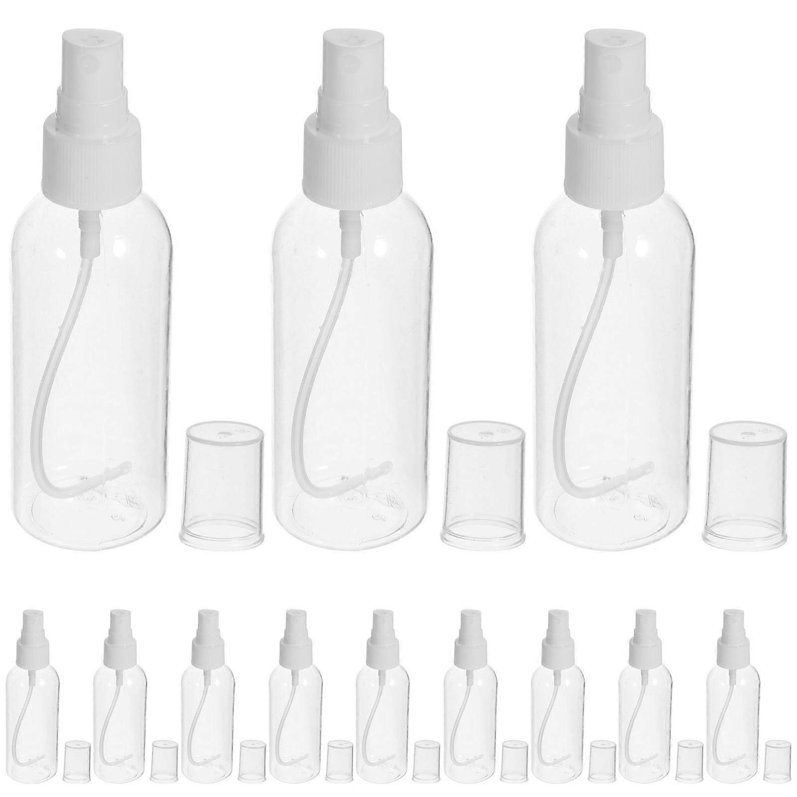 12pcs Refillable Transparent Spray Bottles for Perfume, Makeup, Travel, and Daily Use with Press Pump
