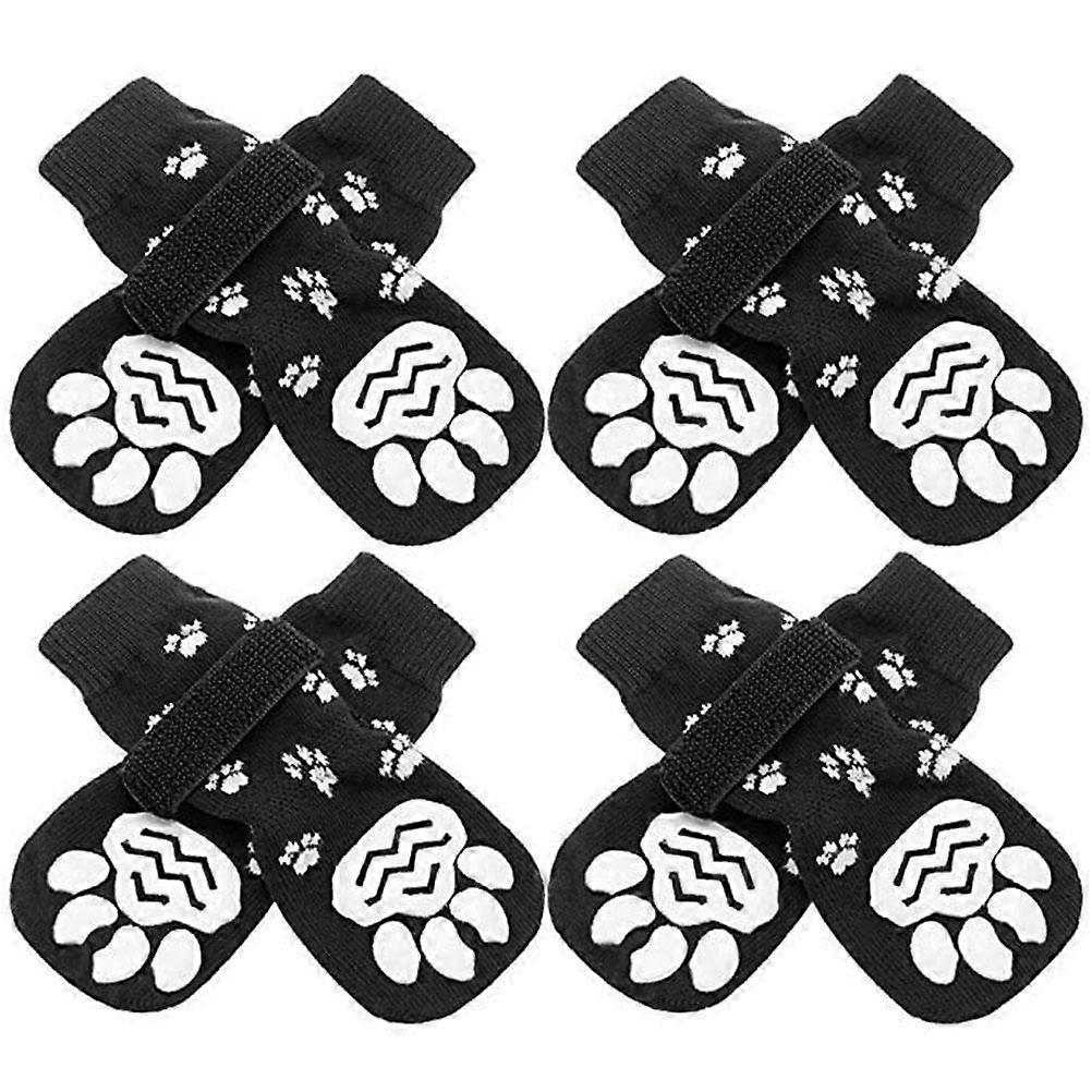 Durable Pet Socks For Dogs Perfect For Various Occasions Crafted From Cotton Material Available In Black Color And 8Pcs Quantity