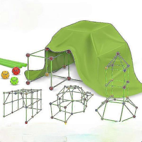 Building Set for Fort, Castle and Tunnel for Children DIY Building Set for Children, Play Tent for Girls and Boys (Type A)