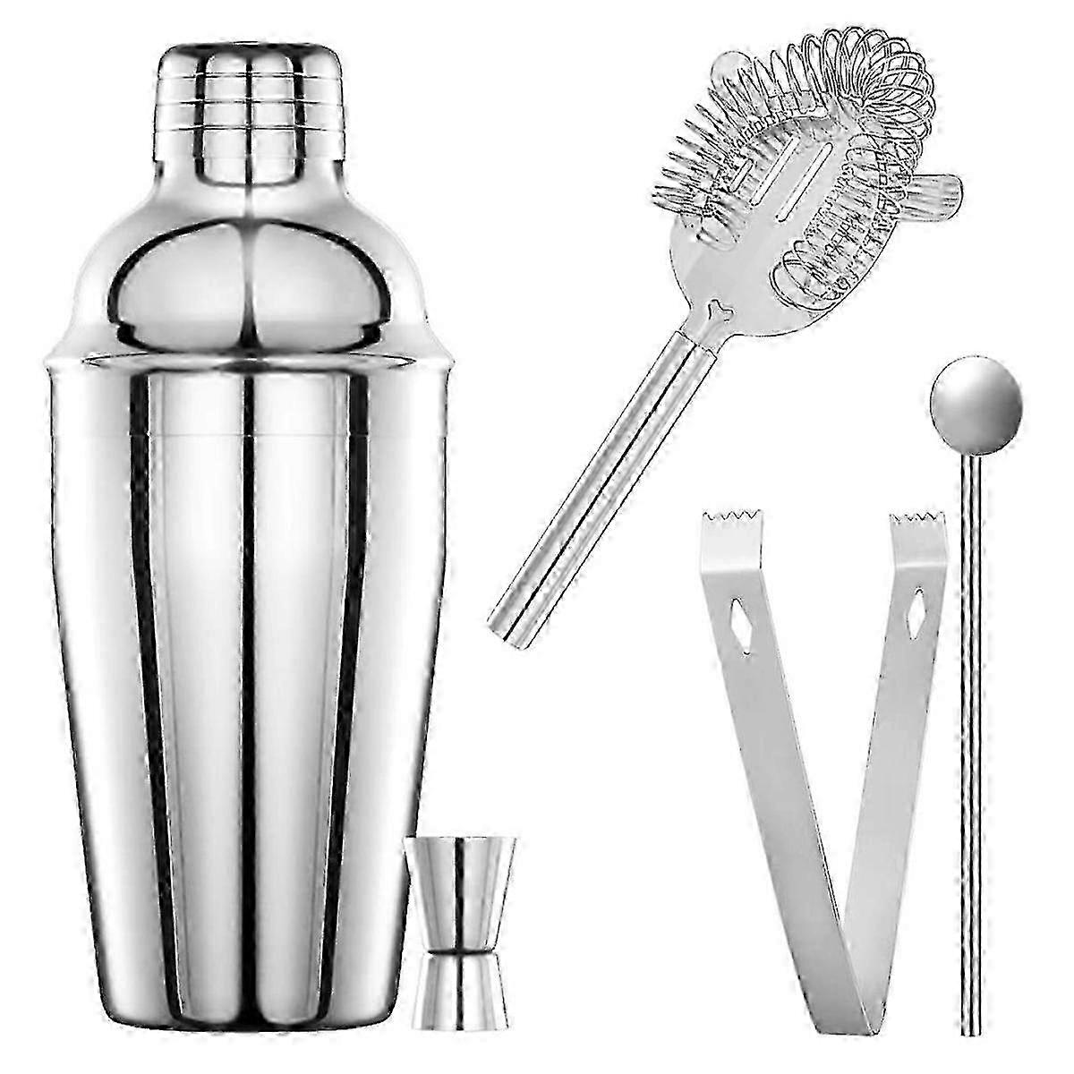 Stainless Steel Cocktail Shaker Set with Strainer - Bar Mixing Tools for Professional & Home UseEdition731