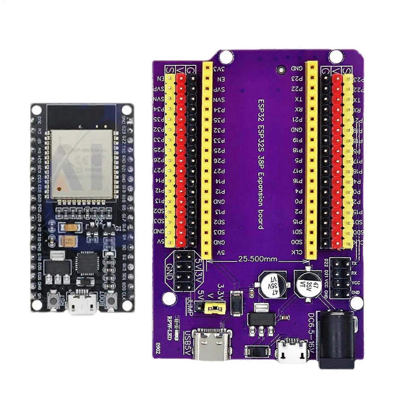 ESP32 Development Board, 38-Pin WiFi Module, ESP32 Breakout Board, IoT Expansion Board for Programming and Development