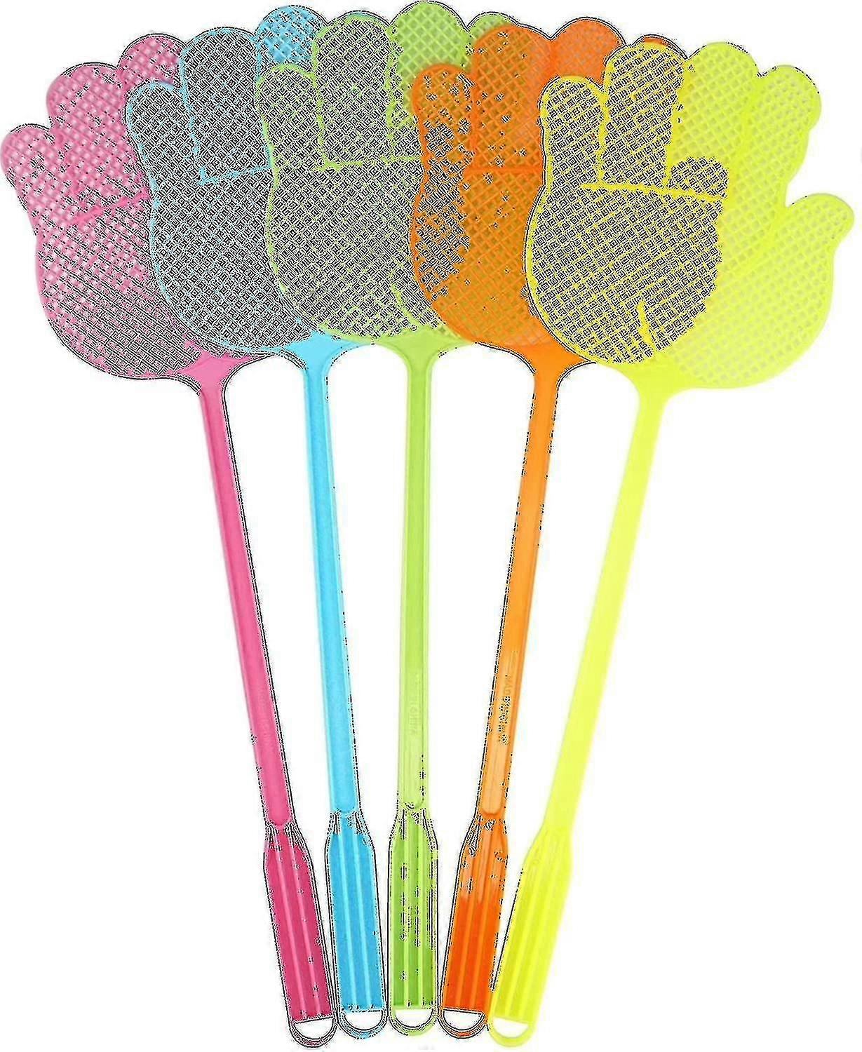 Fly Swatters, Pack of 6, Large Area Swatting, Durable and Colorful
