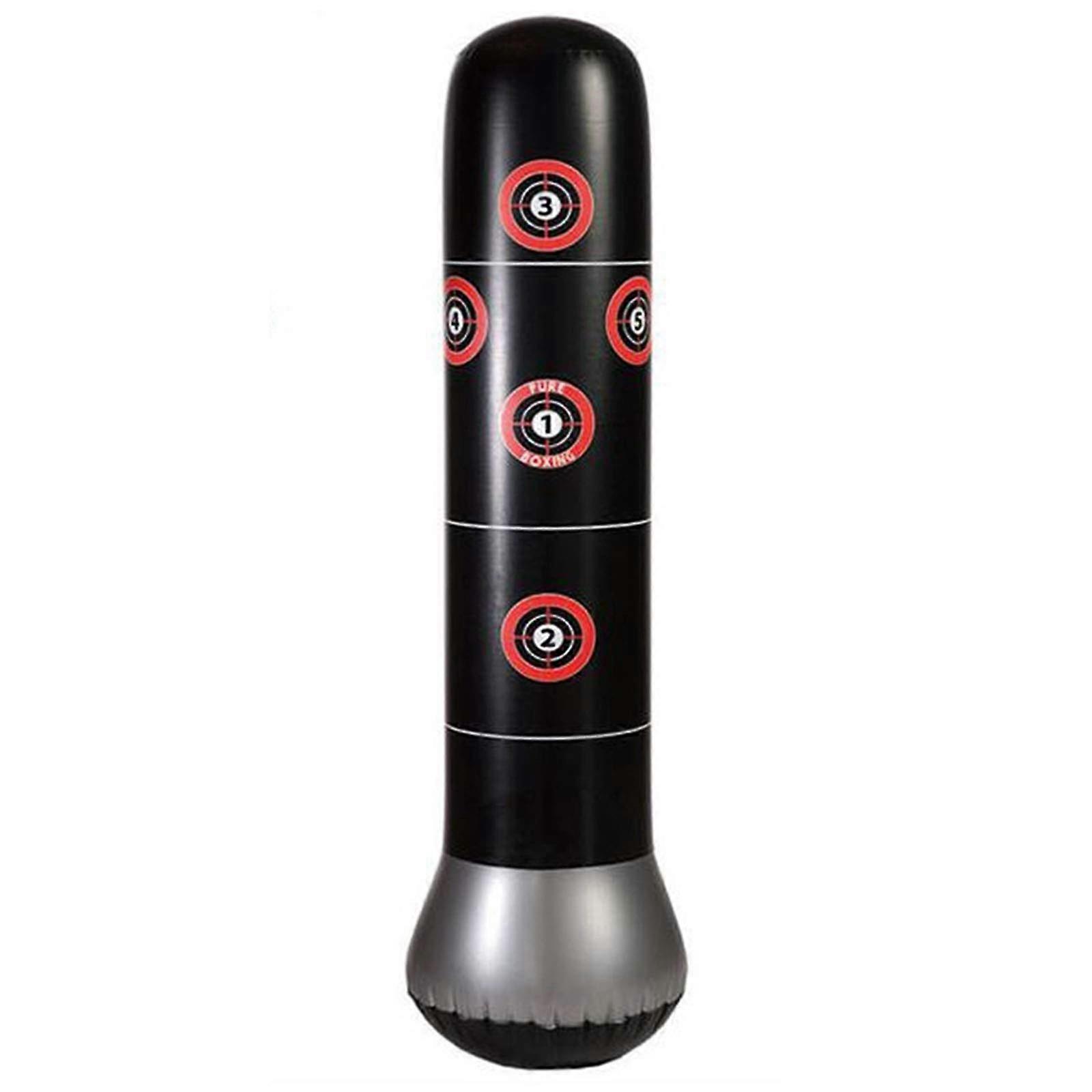 URG Inflatable Children's Punching Bag, Boxing Toy, Immediate Bounce Back (Black)
