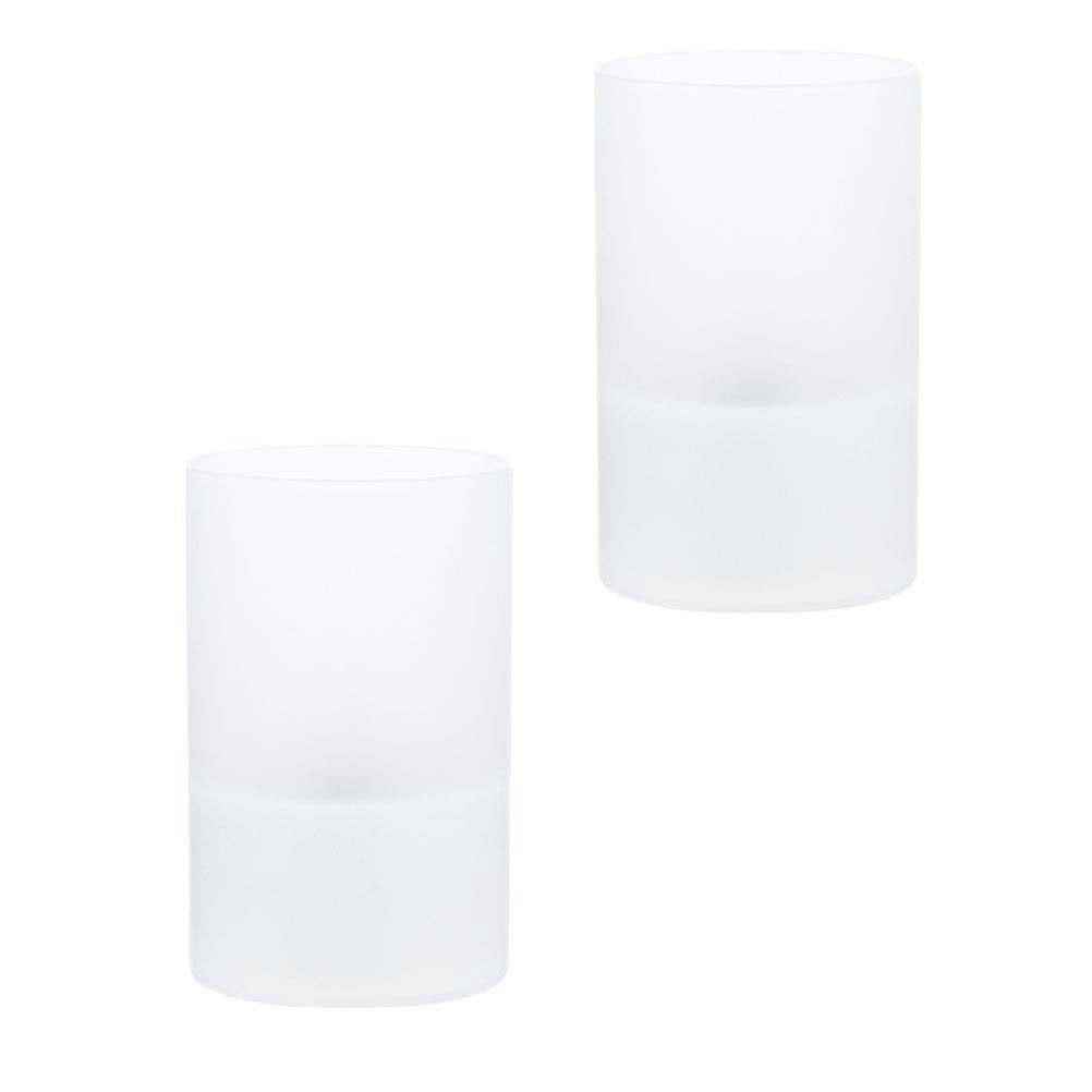 White Round Shaped Solar Candle Light for Decor Made of PVC and Plastic Small Size 2 Pieces