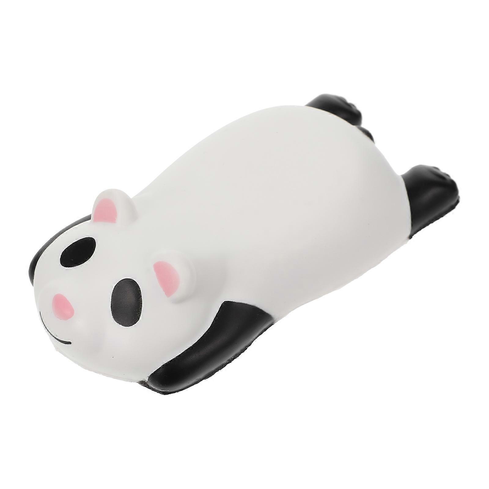 Cartoon Panda Mouse Wrist Rest Soft PU Pillow for Home Use Lightweight and Portable White