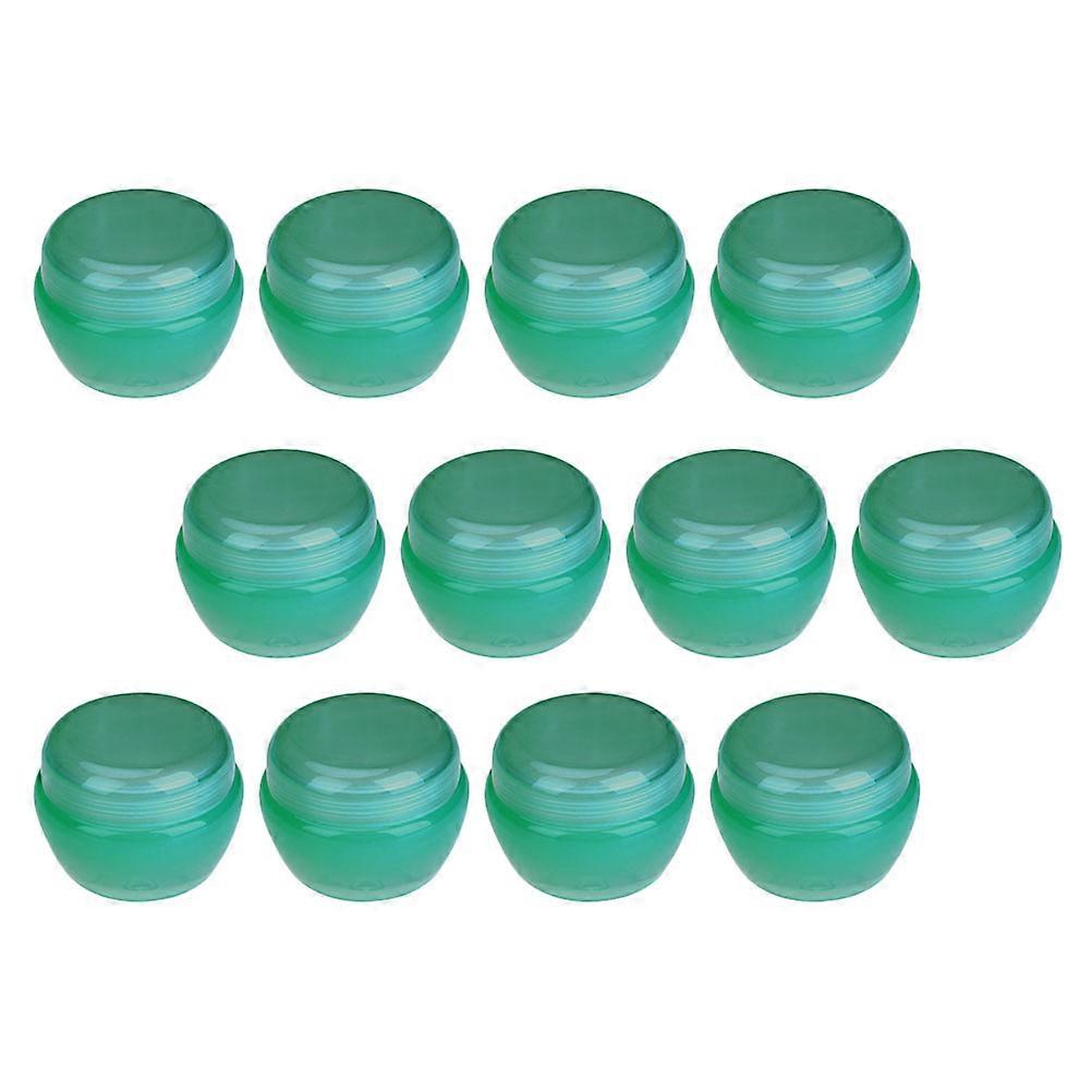 Green Plastic Cosmetics Jars with Mushroom Shape for Travel Storage 5g Size