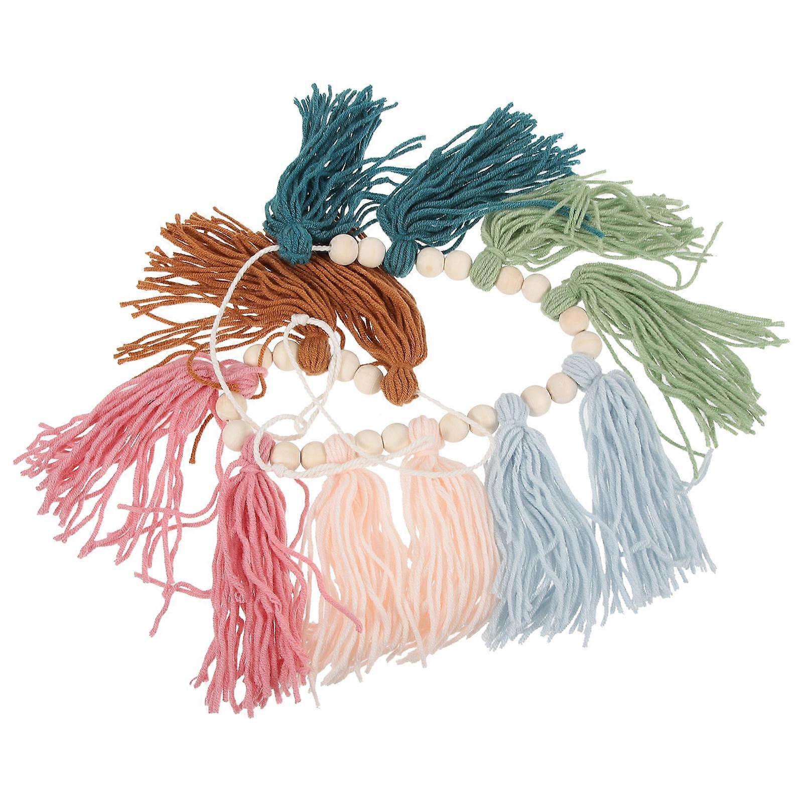 Tassel Hanging Beads String Bohemian Wall Hanging Decor Party 90x13cm Assorted Color 1Pack