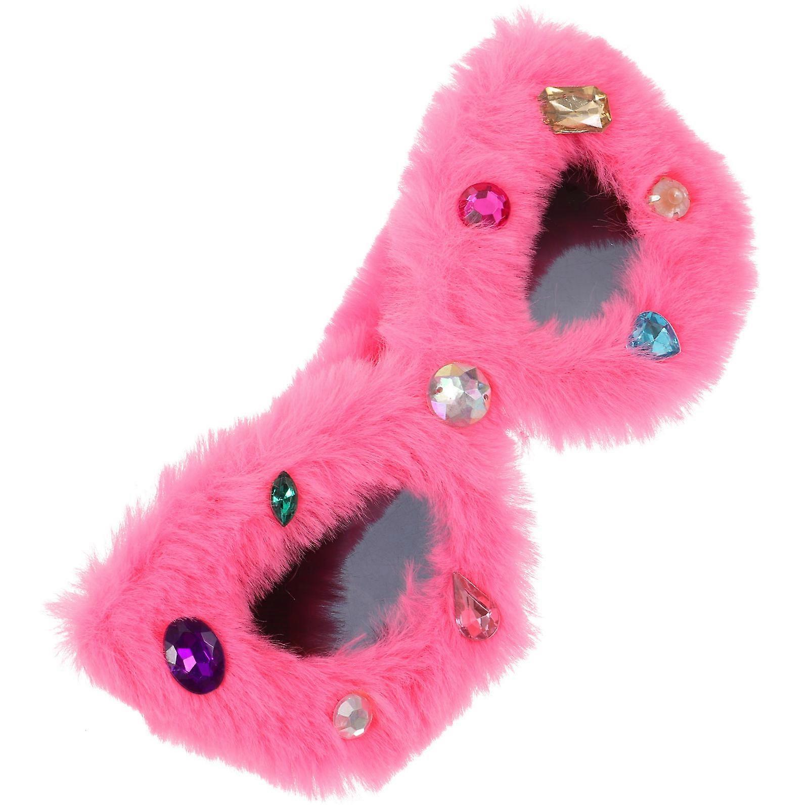 Plush Decorative Sunglasses with Rhinestones – Lightweight Fluffy Furry Eyewear for Women, Funny Photo Prop for Birthday, Wedding, Graduation Parties