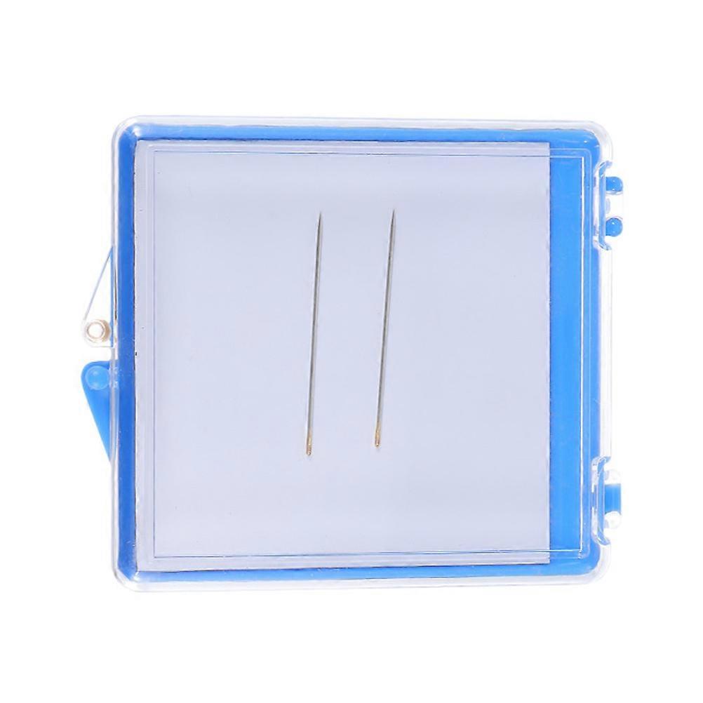 Blue Magnetic Pin Holder for Home Use Durable Plastic Portable Pincushion 3.5 x 2.8 x 1.2 inches