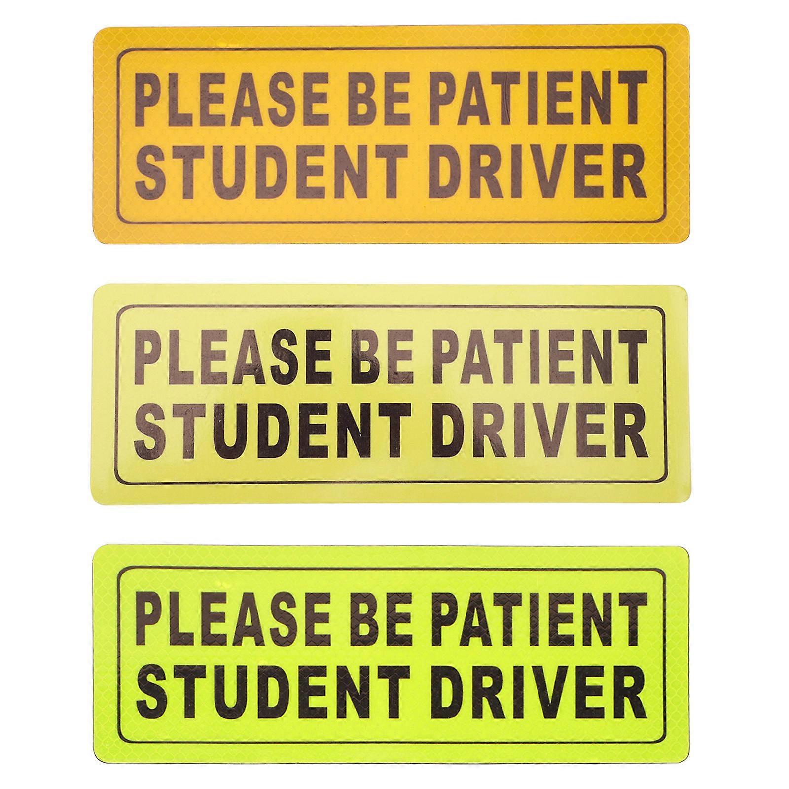 Magnet Sticker For New Drivers In Assorted Color 3Pcs Designed For Safety Sign Use