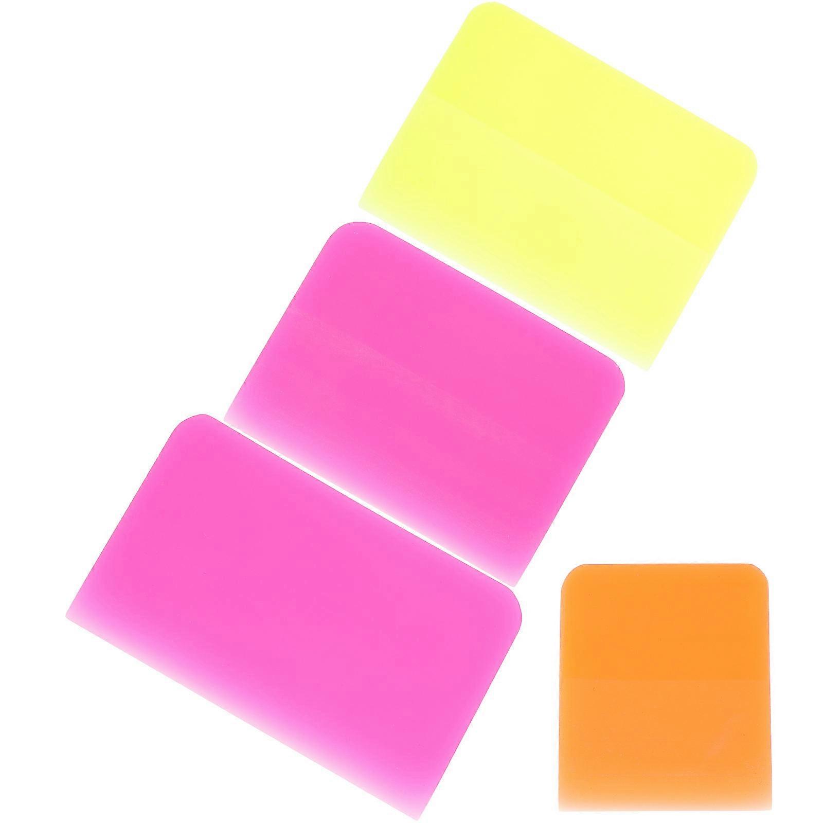 Car Window Tint Squeegee 4 Pcs Assorted Color Surface Cleaning Tool For Car Owners Lightweight Portable For Vinyl Wrapping