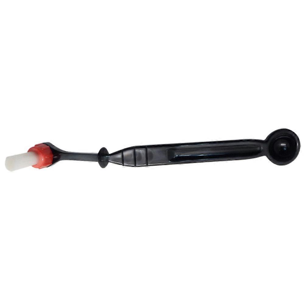 Nylon Coffee Machine Cleaning Brush with Angled Head for Semiautomatic Espresso Maker Outlet Filter Black 6.5 Inches