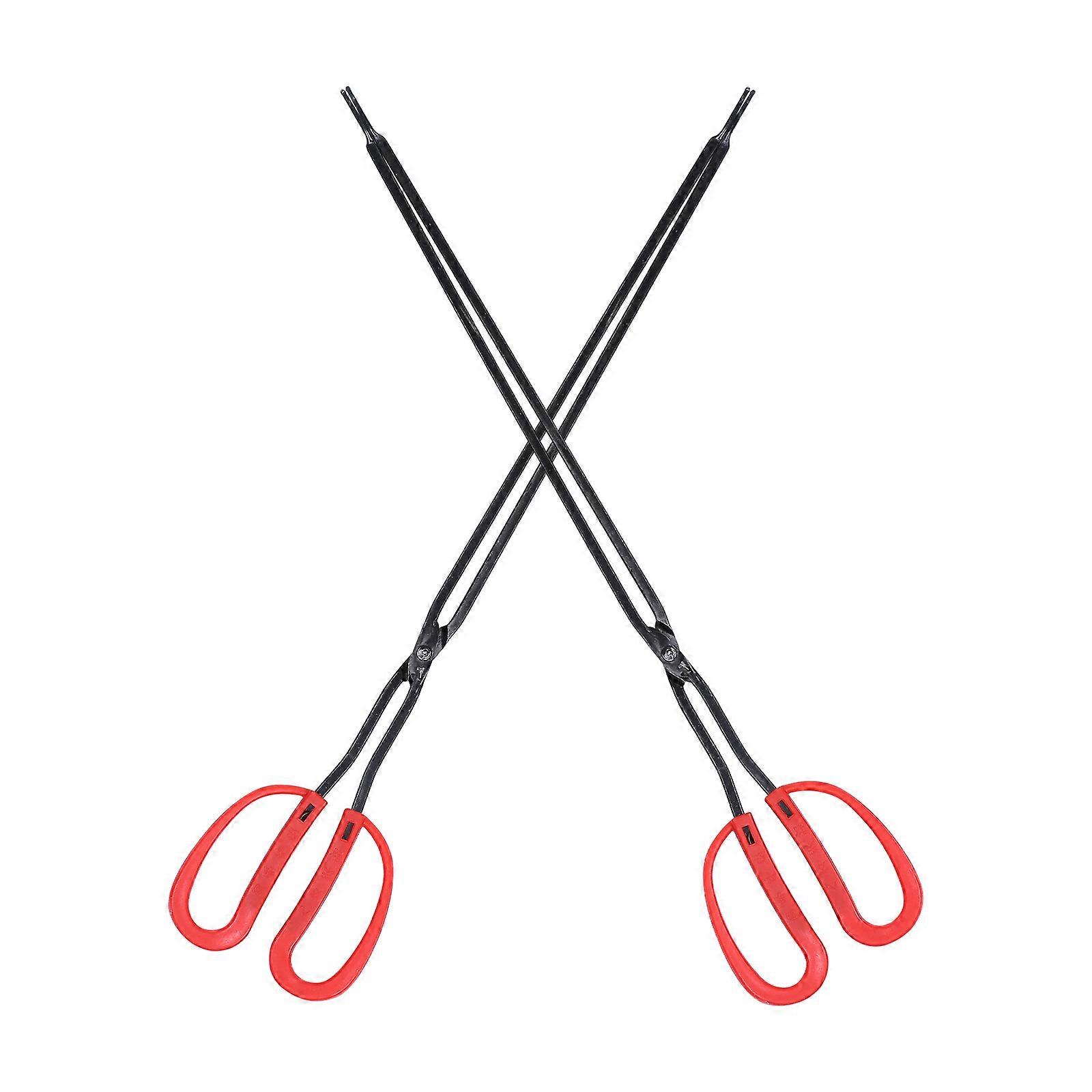 Sturdy Stainless Steel and PVC Household Tongs for Home Use with Ergonomic Design Red Color