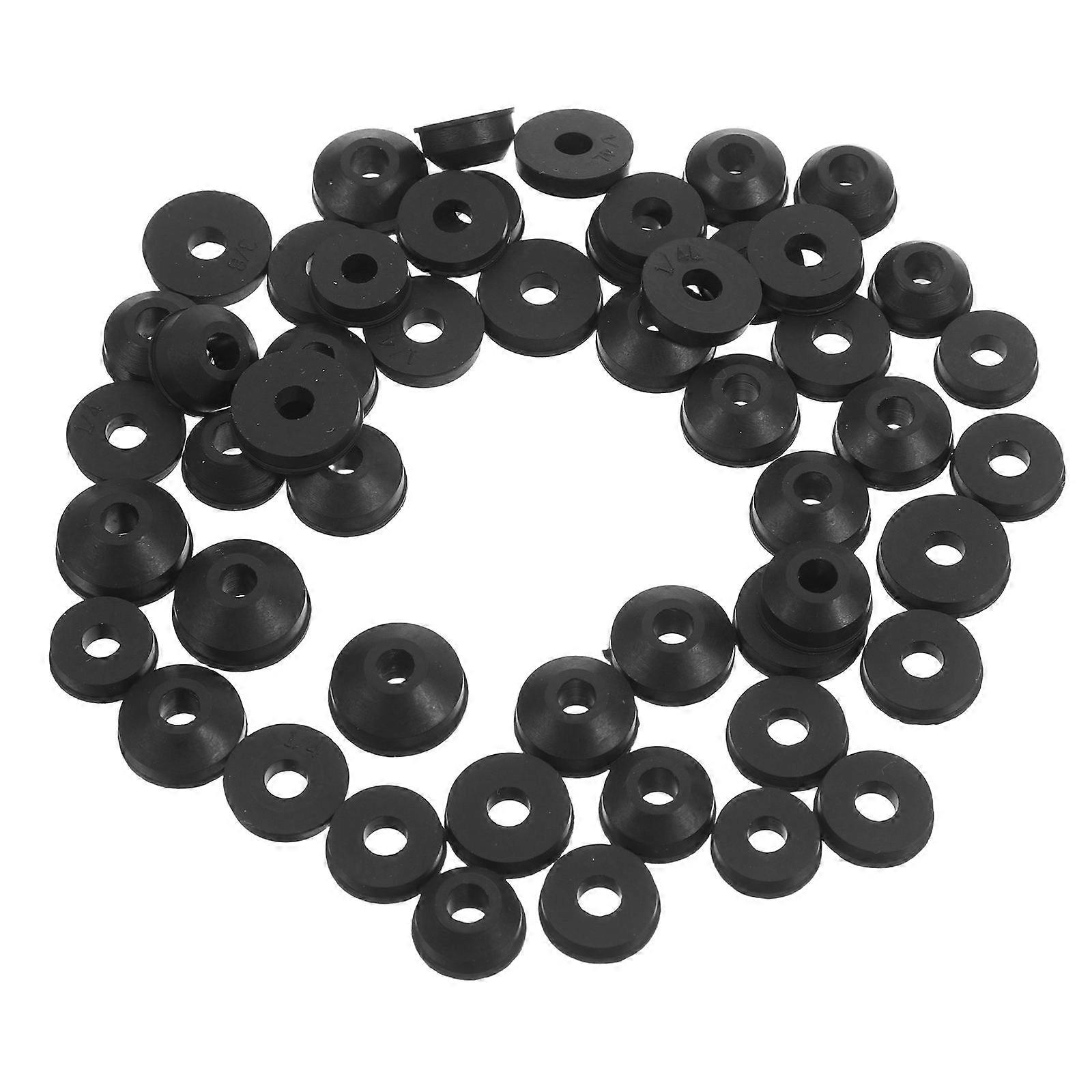 Faucet Repair Kit with Versatile Rubber Washers for Leak Prevention in Kitchen and Bathroom Black