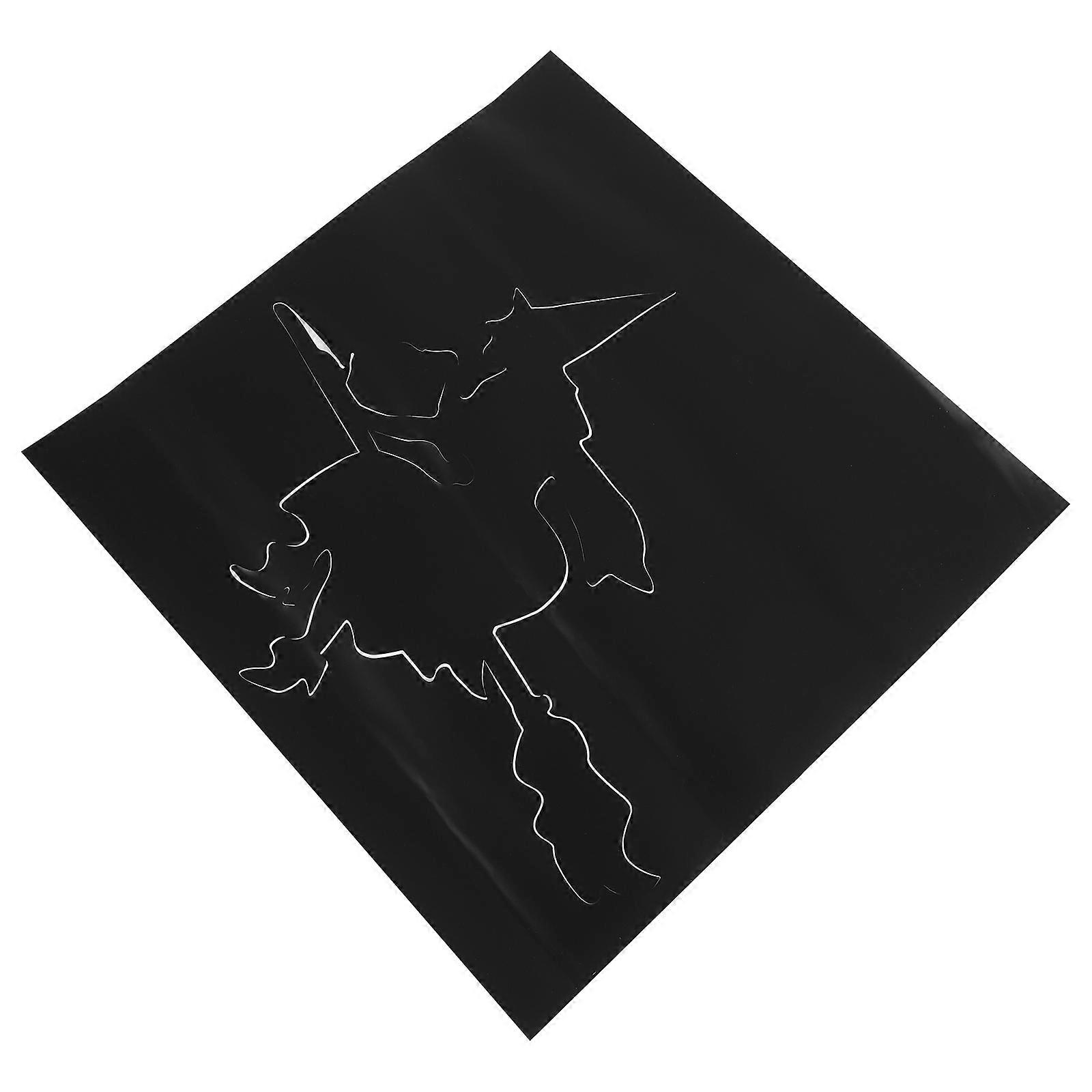 1 Sheet Halloween Stickers Decorative Window Decals In Black For School Event And Club Atmosphere