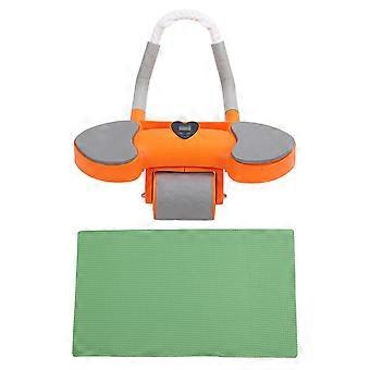 Dual-Wheel Ab Roller with Elbow Pads and Timer for Home Core Training