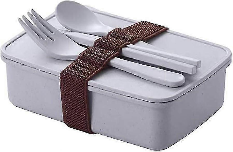 Eco-Friendly Bamboo Fibre Lunch Box - Single Layer Sealable Container in Blue