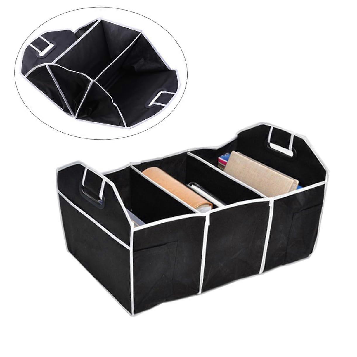 Car Boot Organiser, Foldable and Expandable with Large Capacity, Ideal for Car Storage, Robust Material, Practical Carry Handle