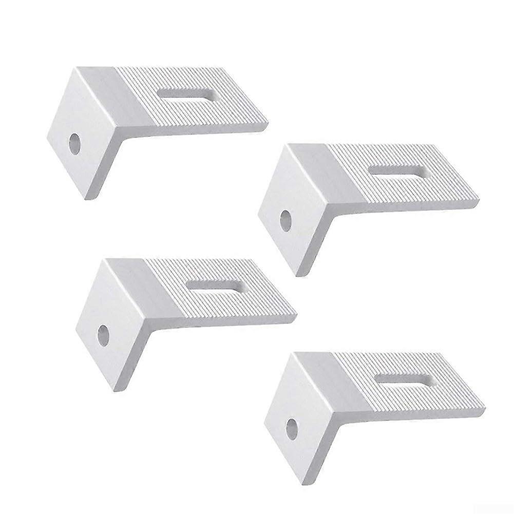 Lightweight Aluminum Solar Module Mounts For RV And Boat - Easy Install 4pc Kit