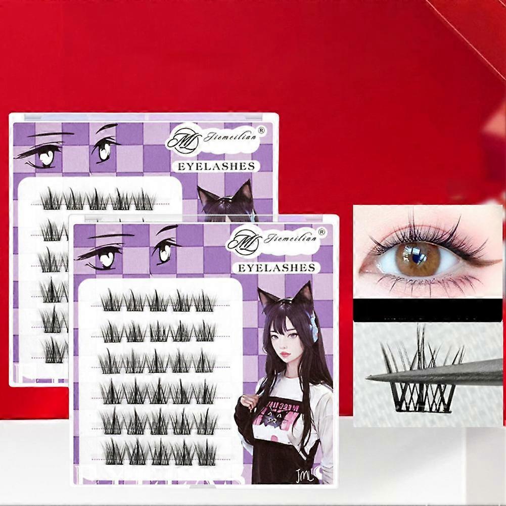 Rows Glue False Eyelashes Sunflower Trilogy Single Cluster Segmented