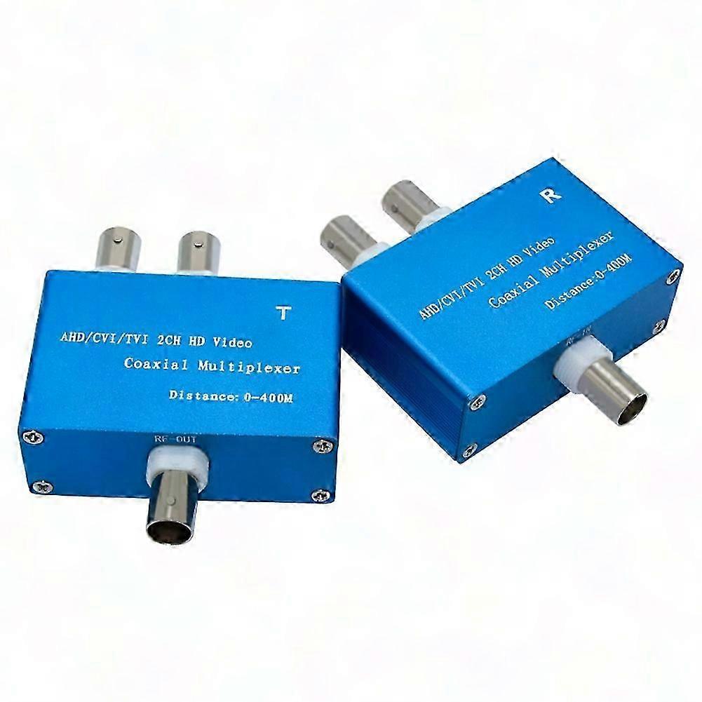 1080P HD Video Coaxial Multiplexer - 2CH AHD/CVI/TVI Signal Combiner for Single Cable Transmission