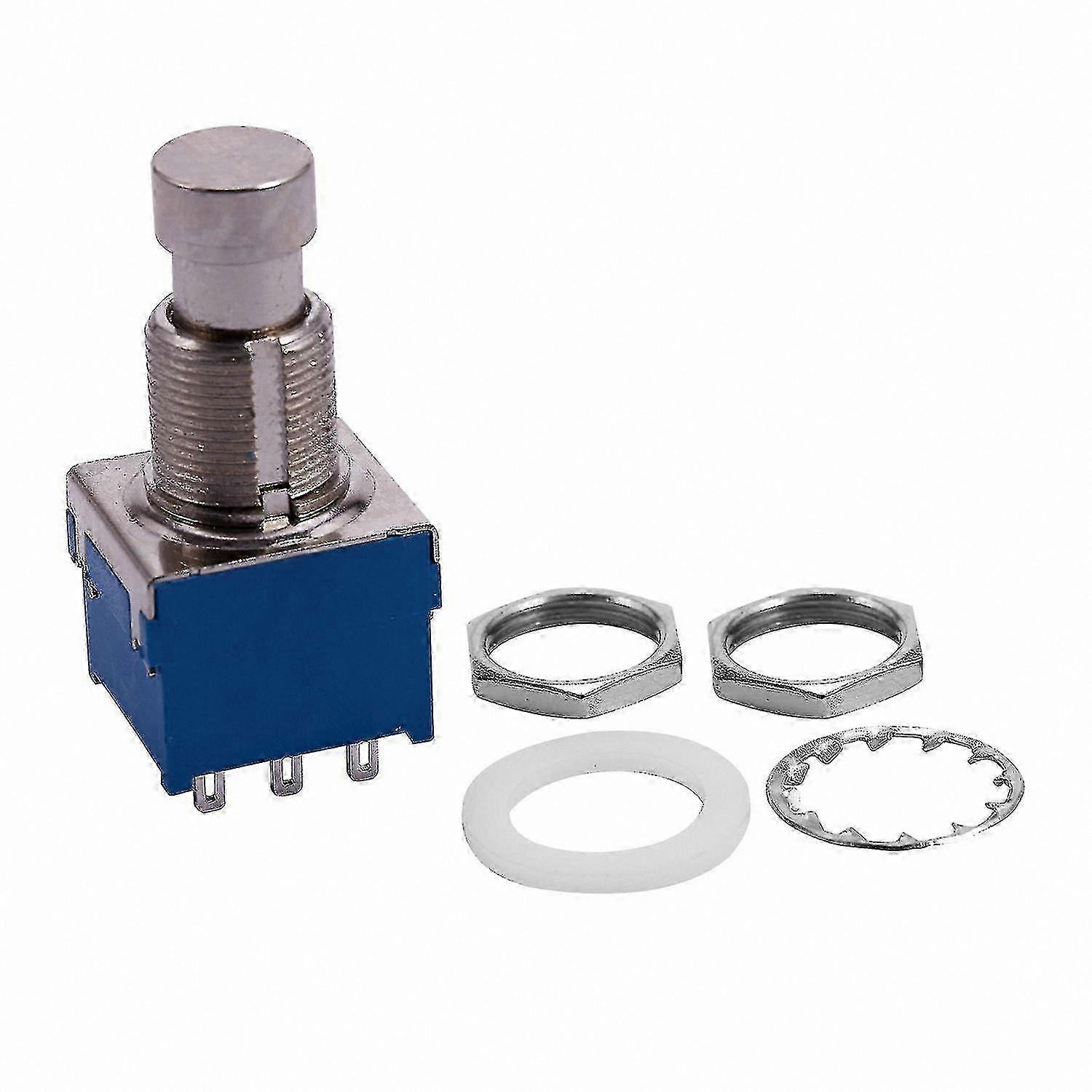 3PDT 9-Pin Latching Footswitch for Guitar Effects Pedals