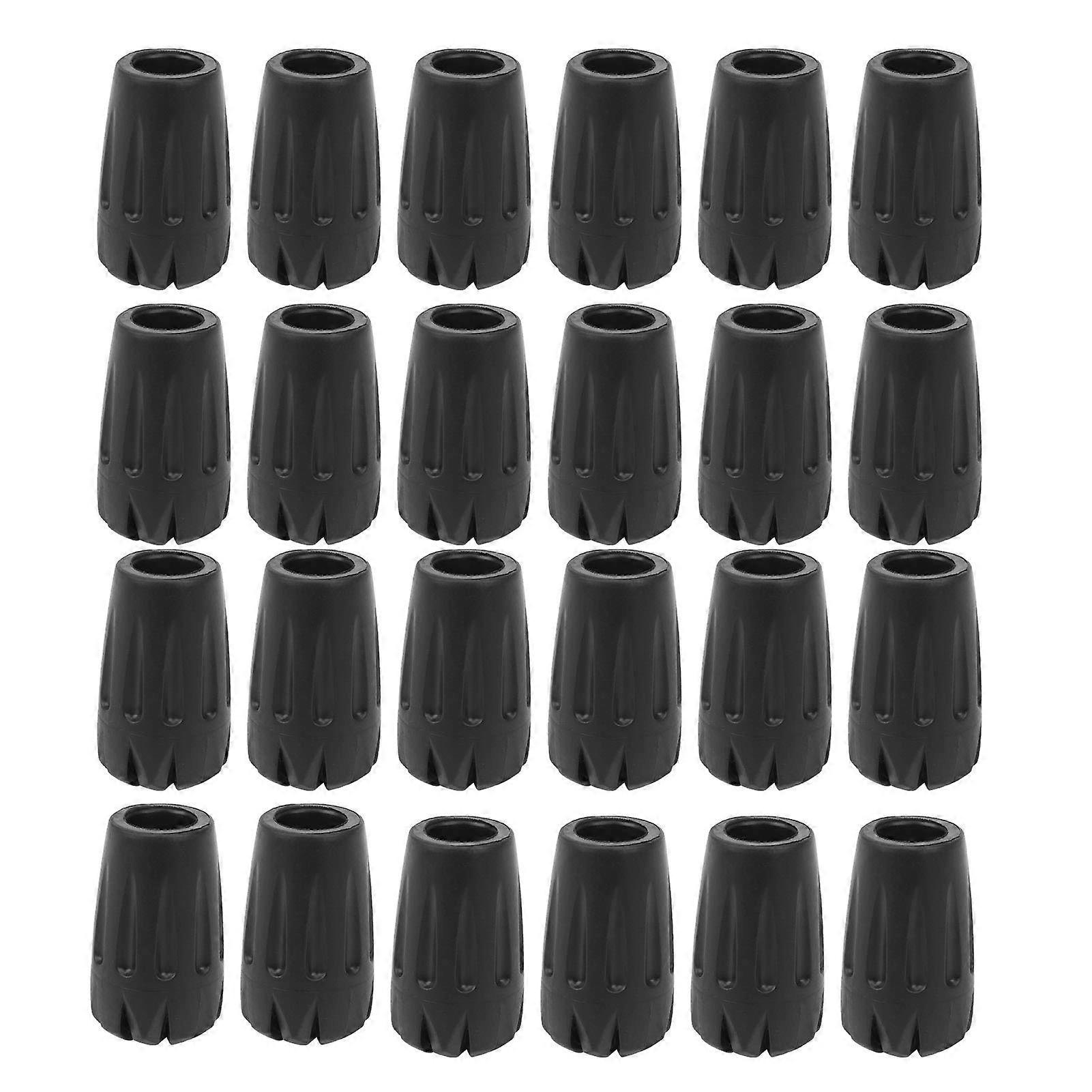24 Pcs Trekking Pole Rubber Tips Replacement Protectors for Hiking Walking Sticks
