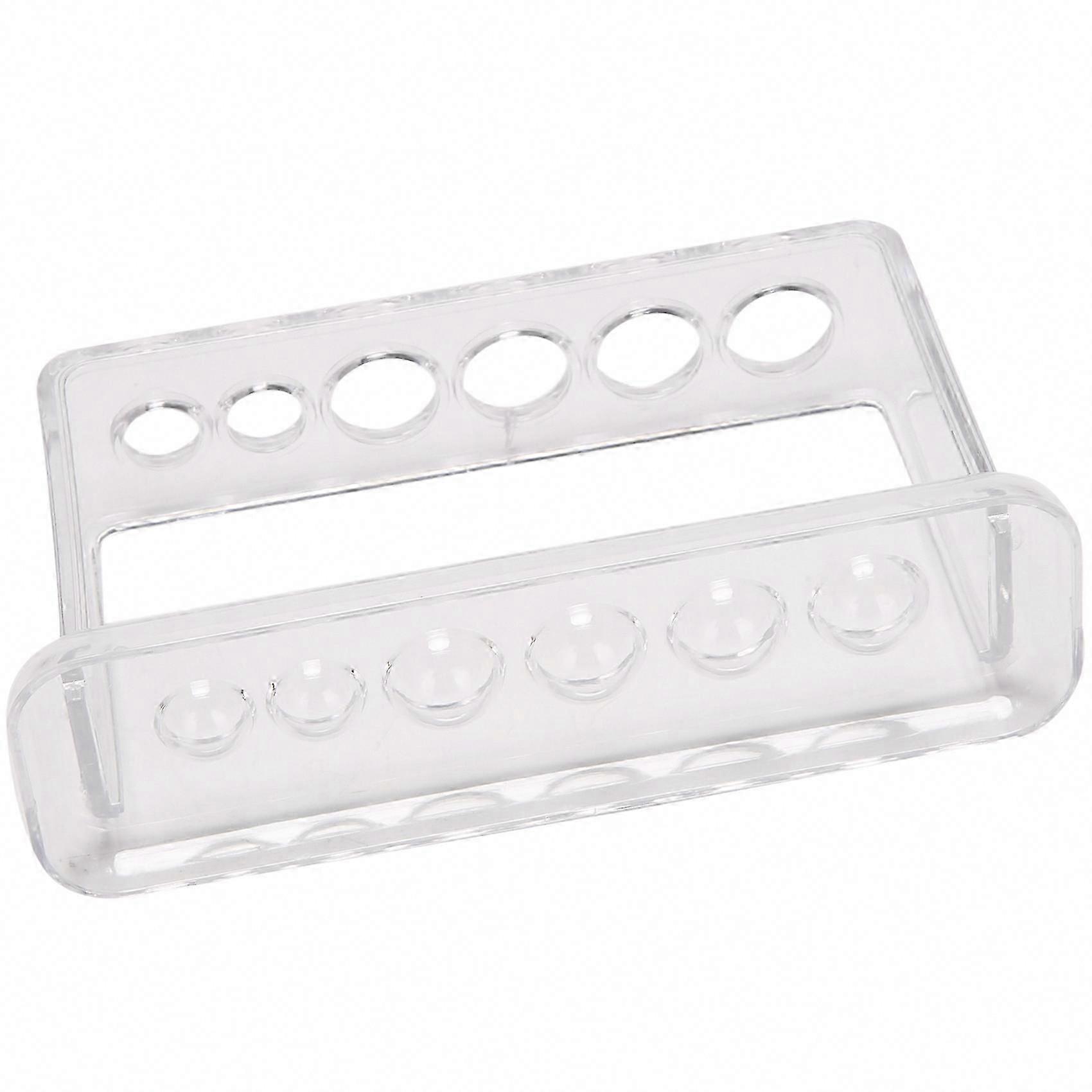 Clear Plastic Test Tube Rack 6-Hole Stand for Lab School Science Experiments Equipment