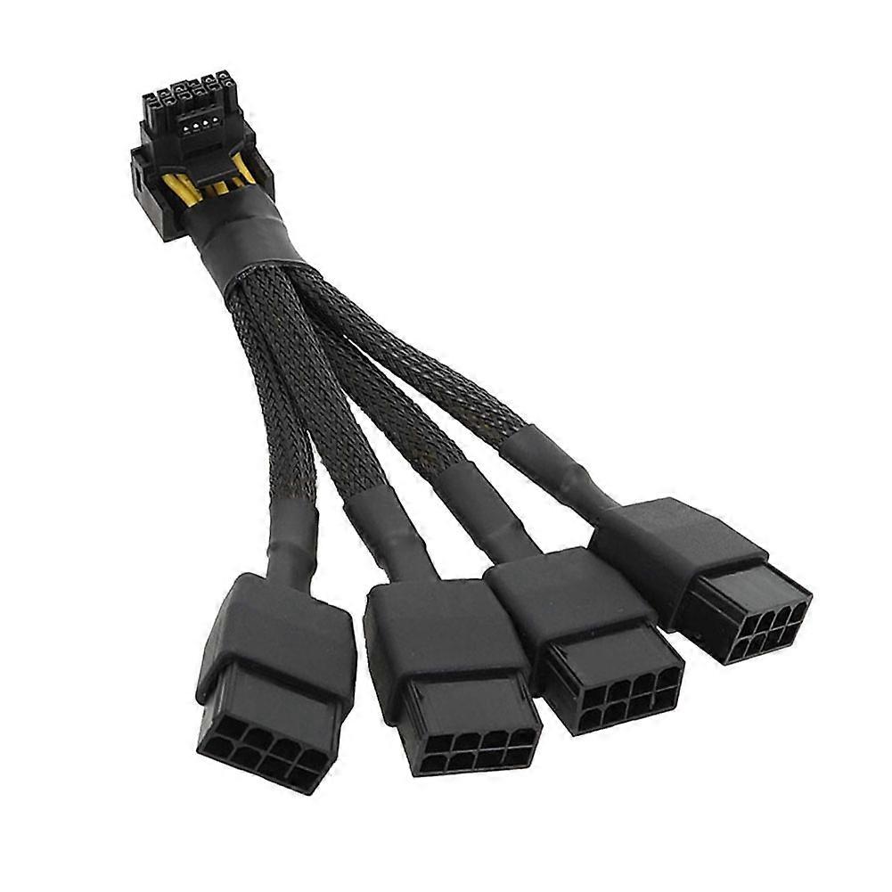 For GPU RTX4090 RTX4080 4X8 Pin PCI-E to 16 Pin Graphics Card Power Cable 12VHPWR Connector 90 Degree Elbow Cable