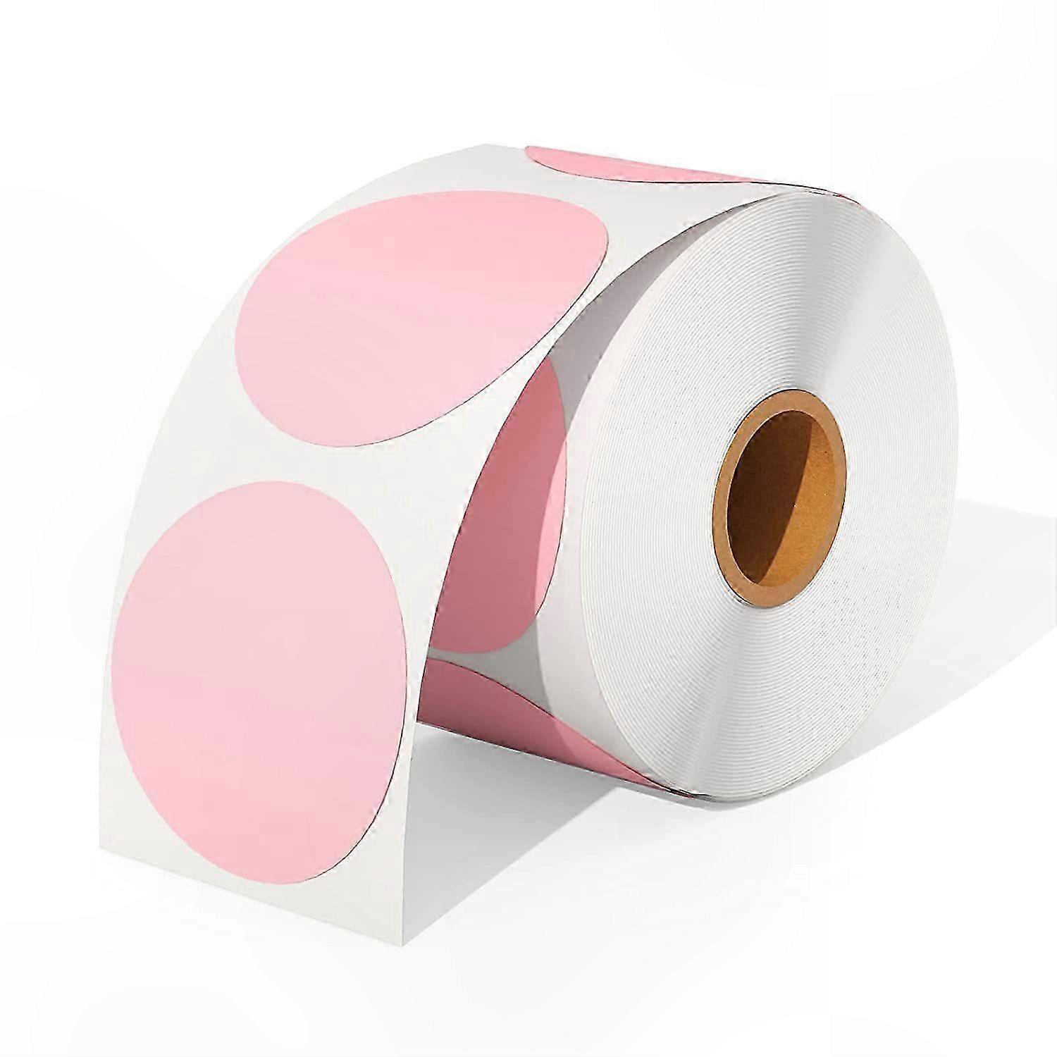 1 Inch Round Direct Thermal Labels, Self-Adhesive Sticker Circles, 2000 Labels per 4 Rolls