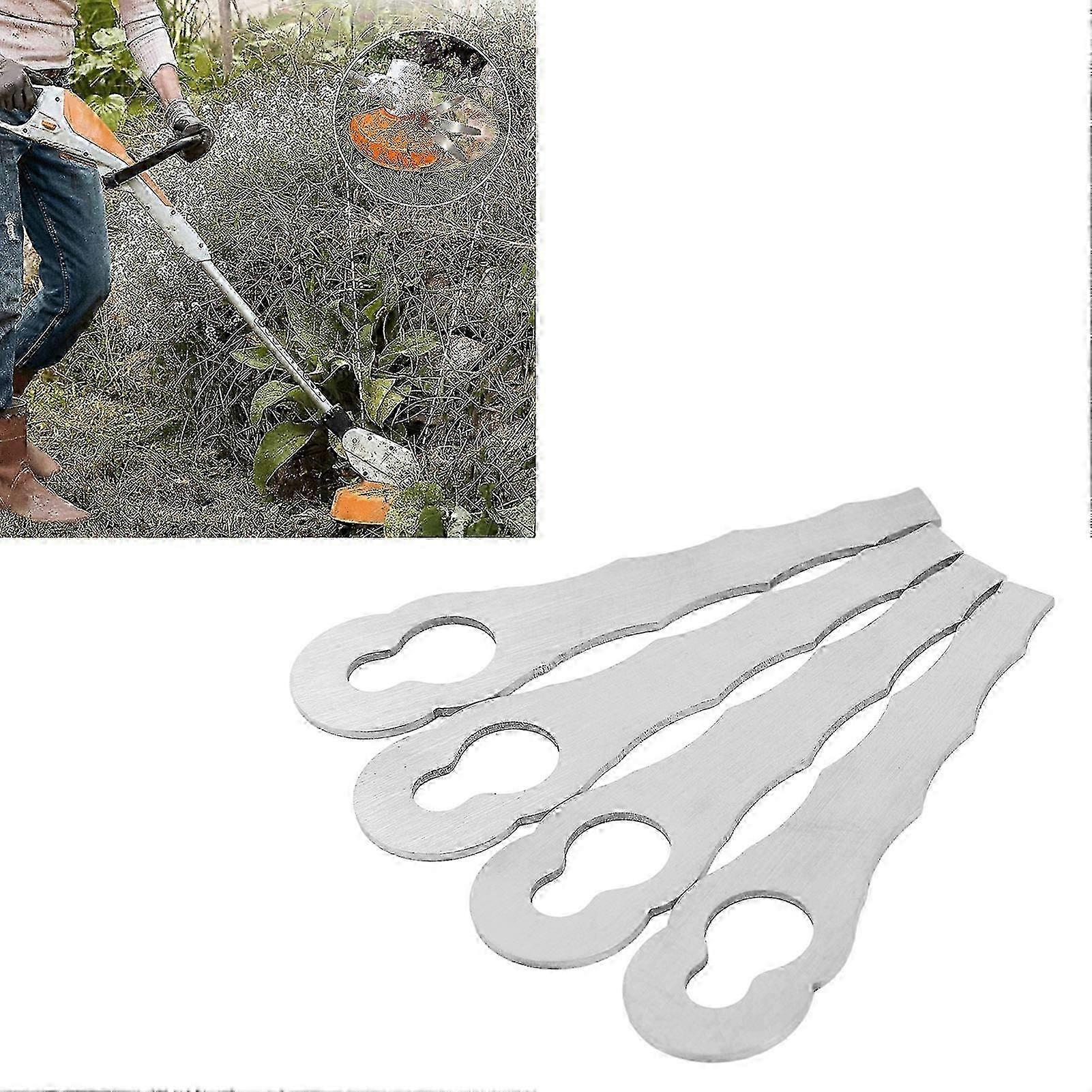 Rustfritt stål Erstatning Gressklipperblader 4PCS - Kompatibel med Polycut 2 & FSA 45-modeller, enkel å installere